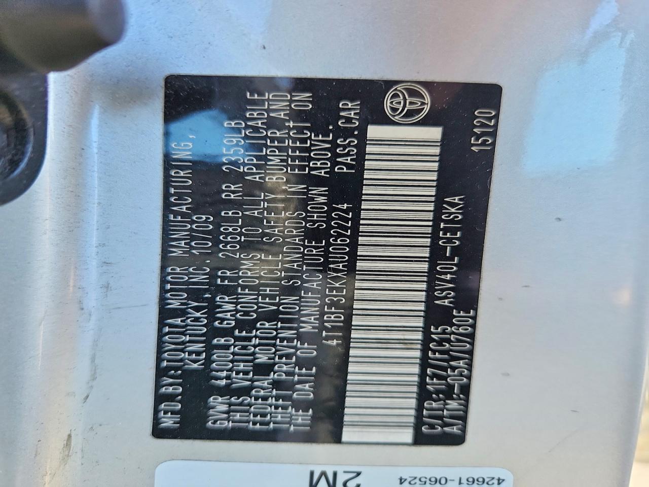 2010 Toyota Camry Se Silver vin: 4T1BF3EKXAU062224