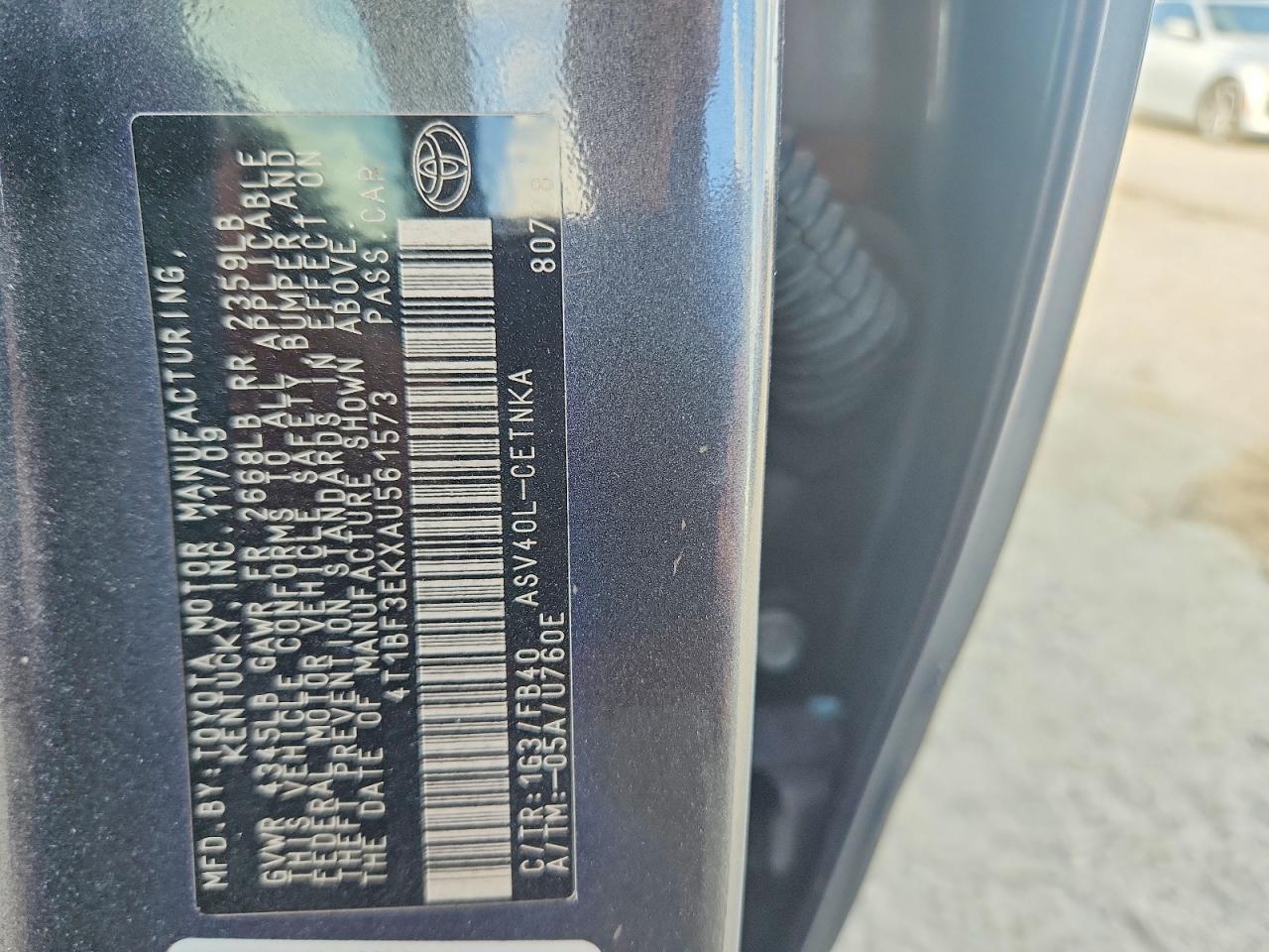 2010 Toyota Camry Le Gray vin: 4T1BF3EKXAU561573