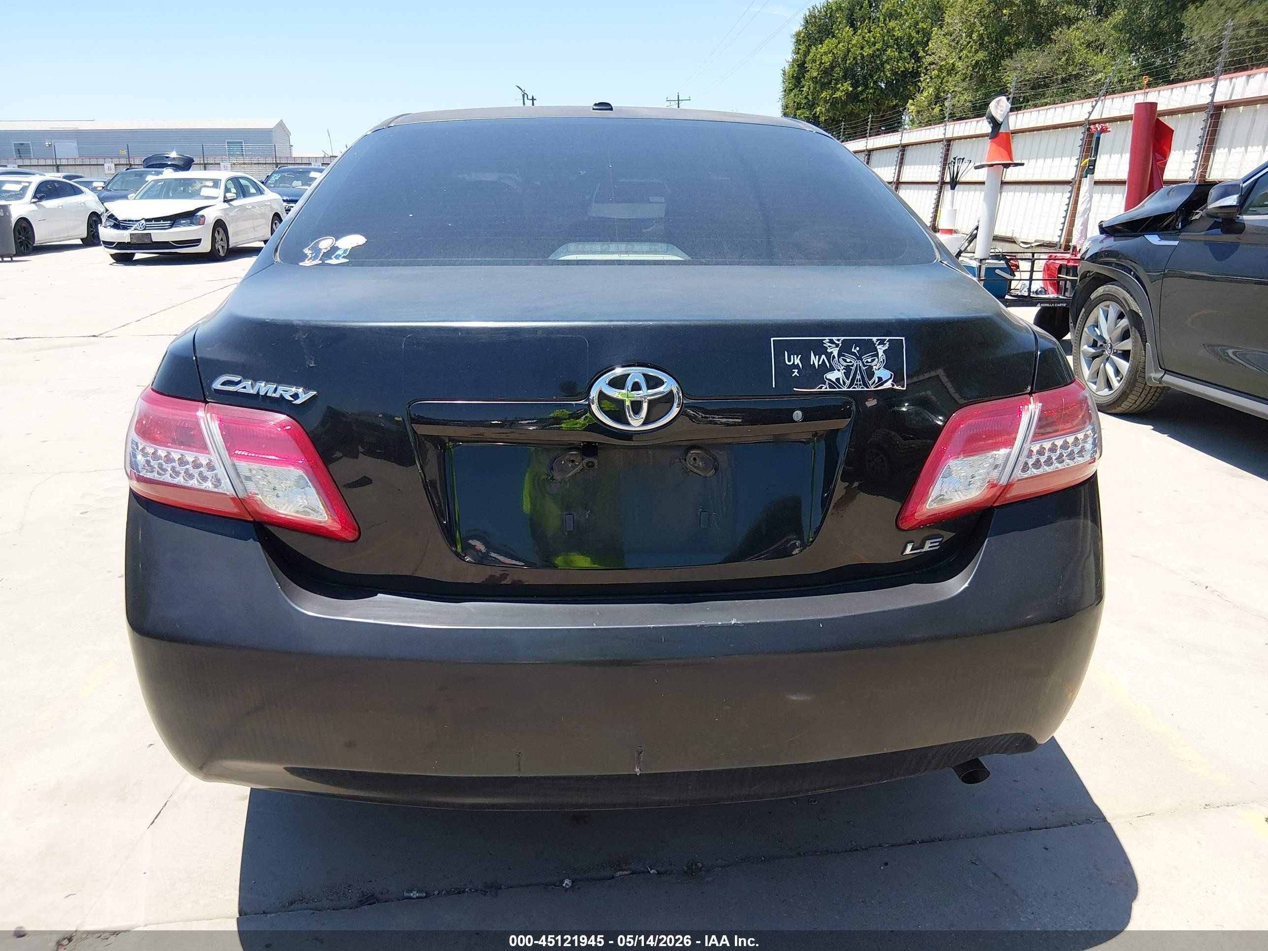 2011 Toyota Camry Le Black vin: 4T1BF3EKXBU675154