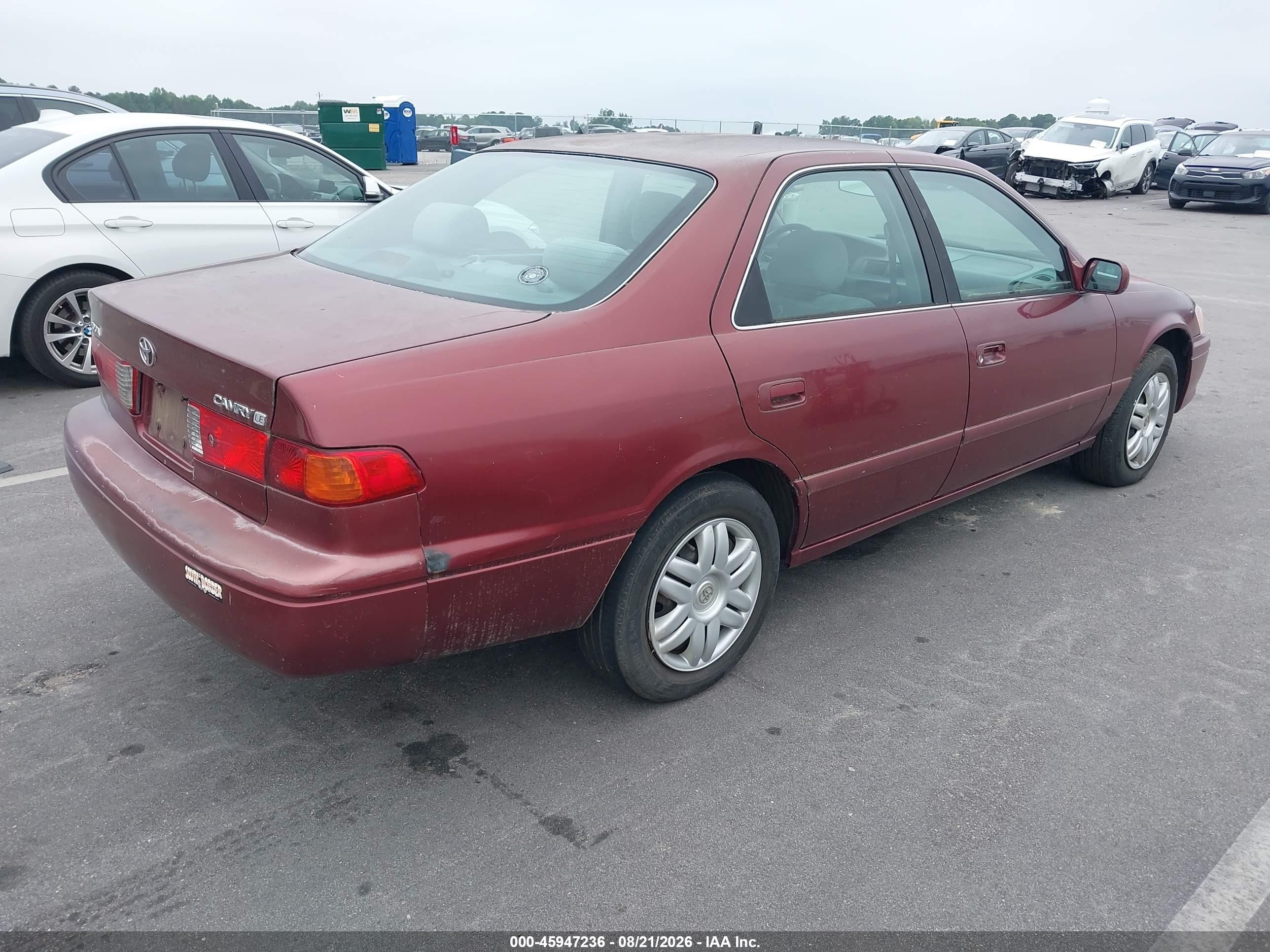 2001 Toyota Camry Le Maroon vin: 4T1BG22K41U089463