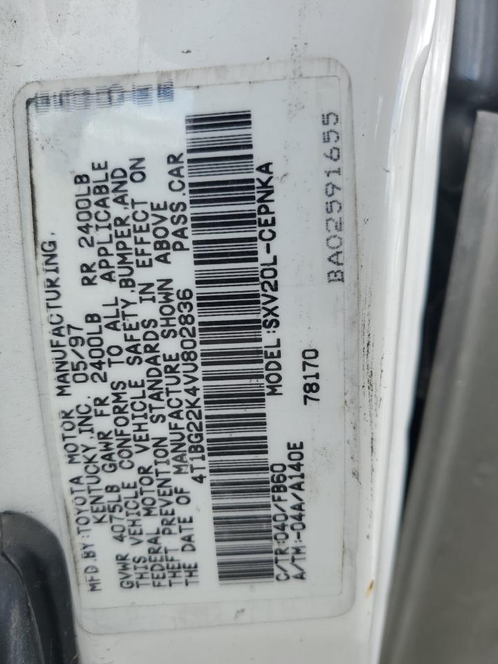 1997 Toyota Camry Ce White vin: 4T1BG22K4VU802836