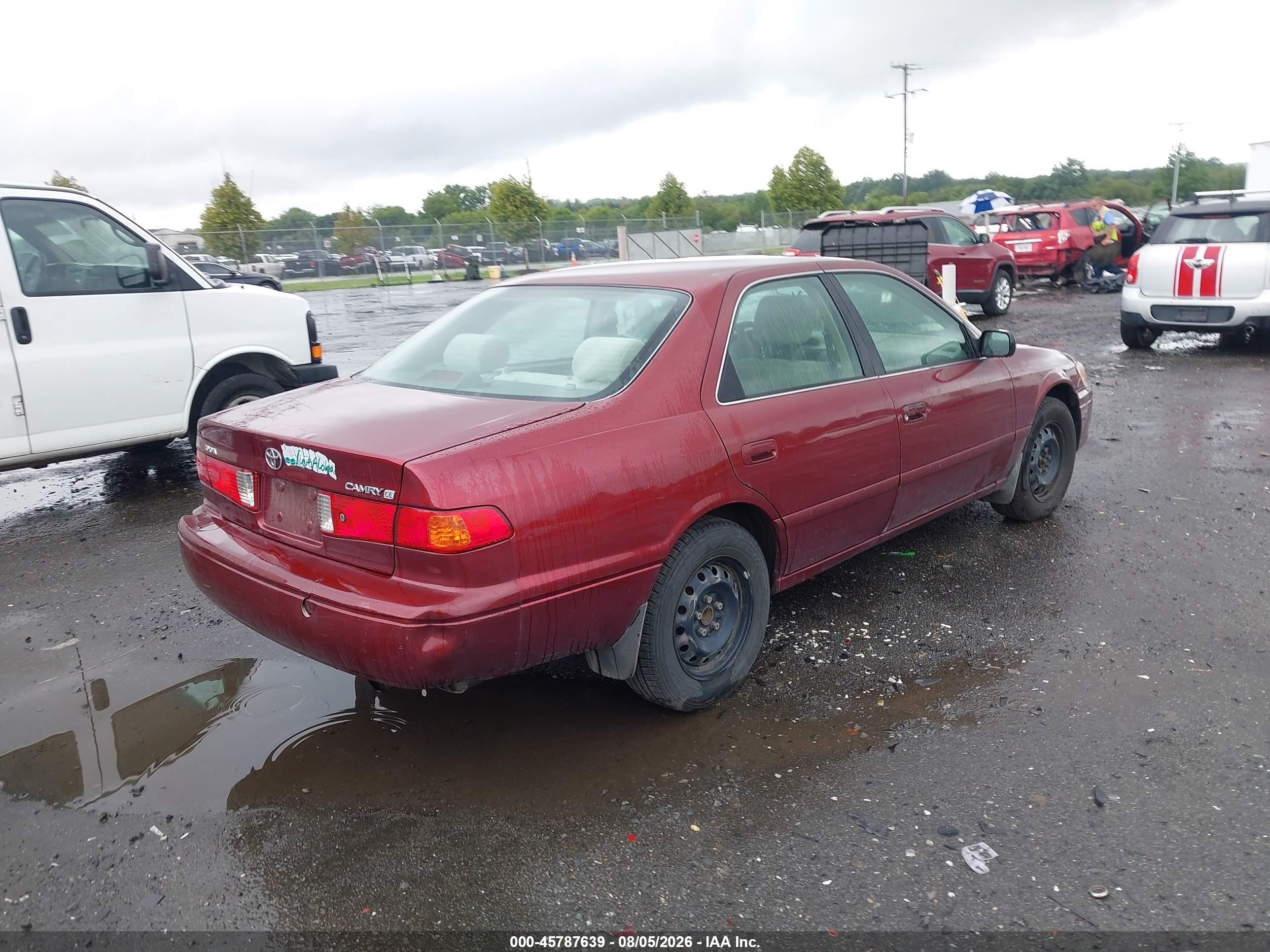 2001 Toyota Camry Ce/le/xle Red vin: 4T1BG22K91U119444