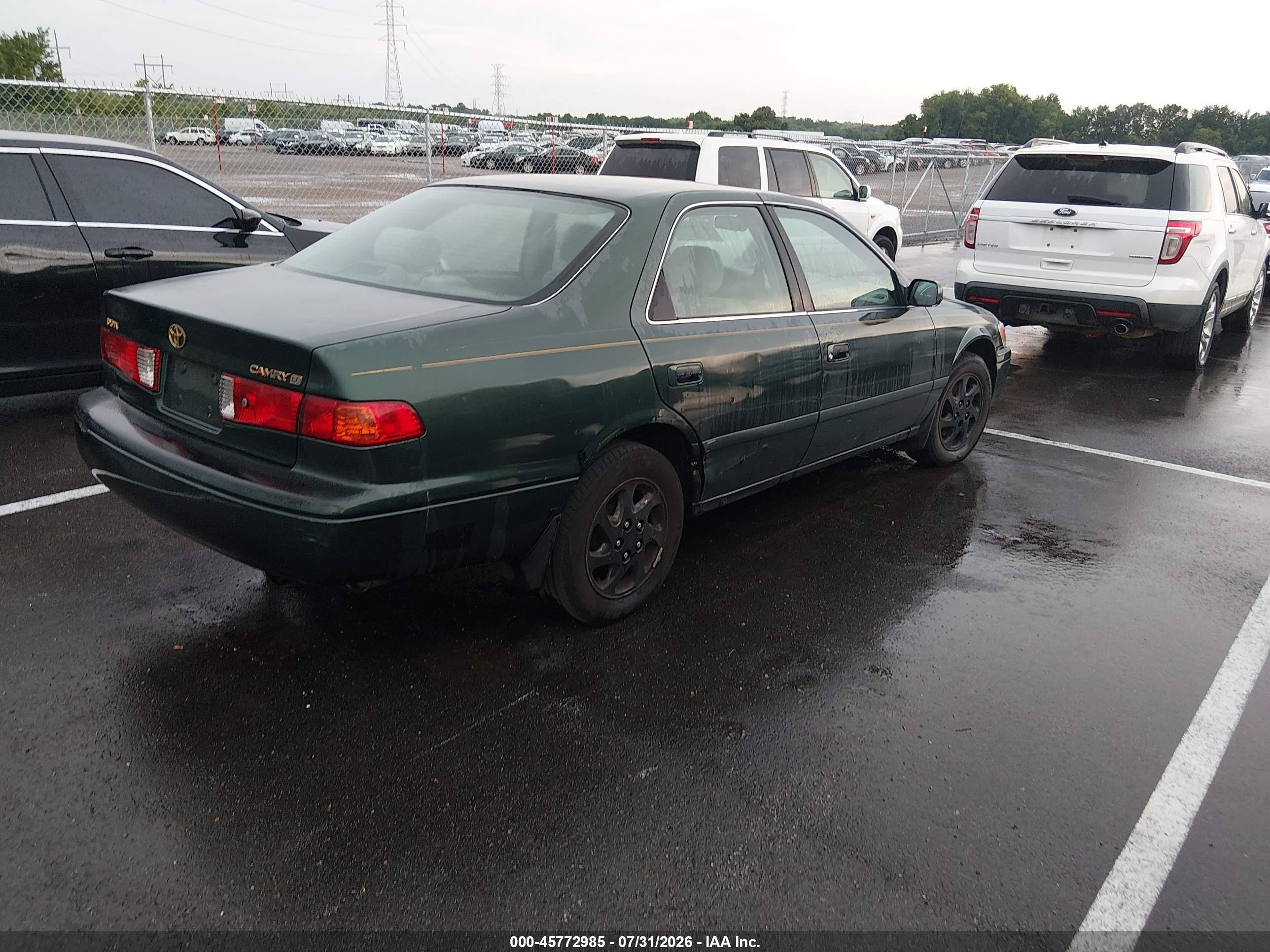 2001 Toyota Camry Le Green vin: 4T1BG22KX1U017473