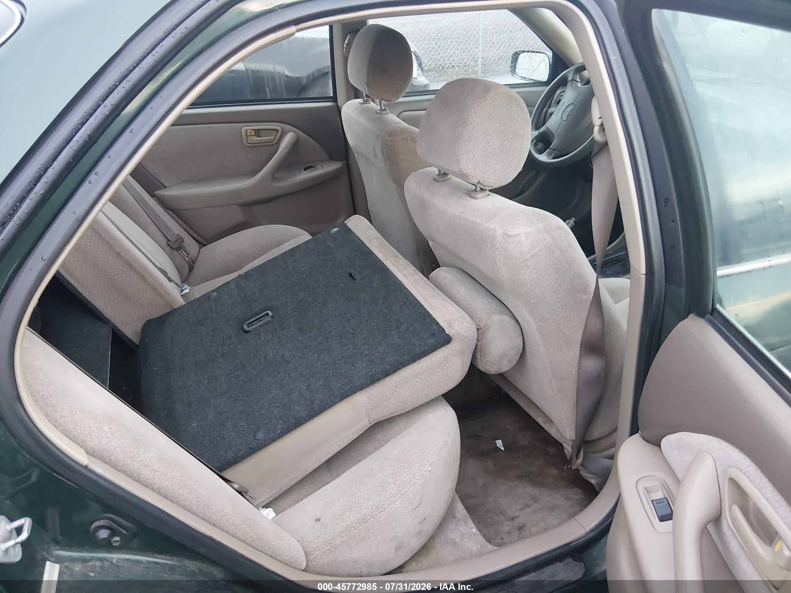 2001 Toyota Camry Le Green vin: 4T1BG22KX1U017473