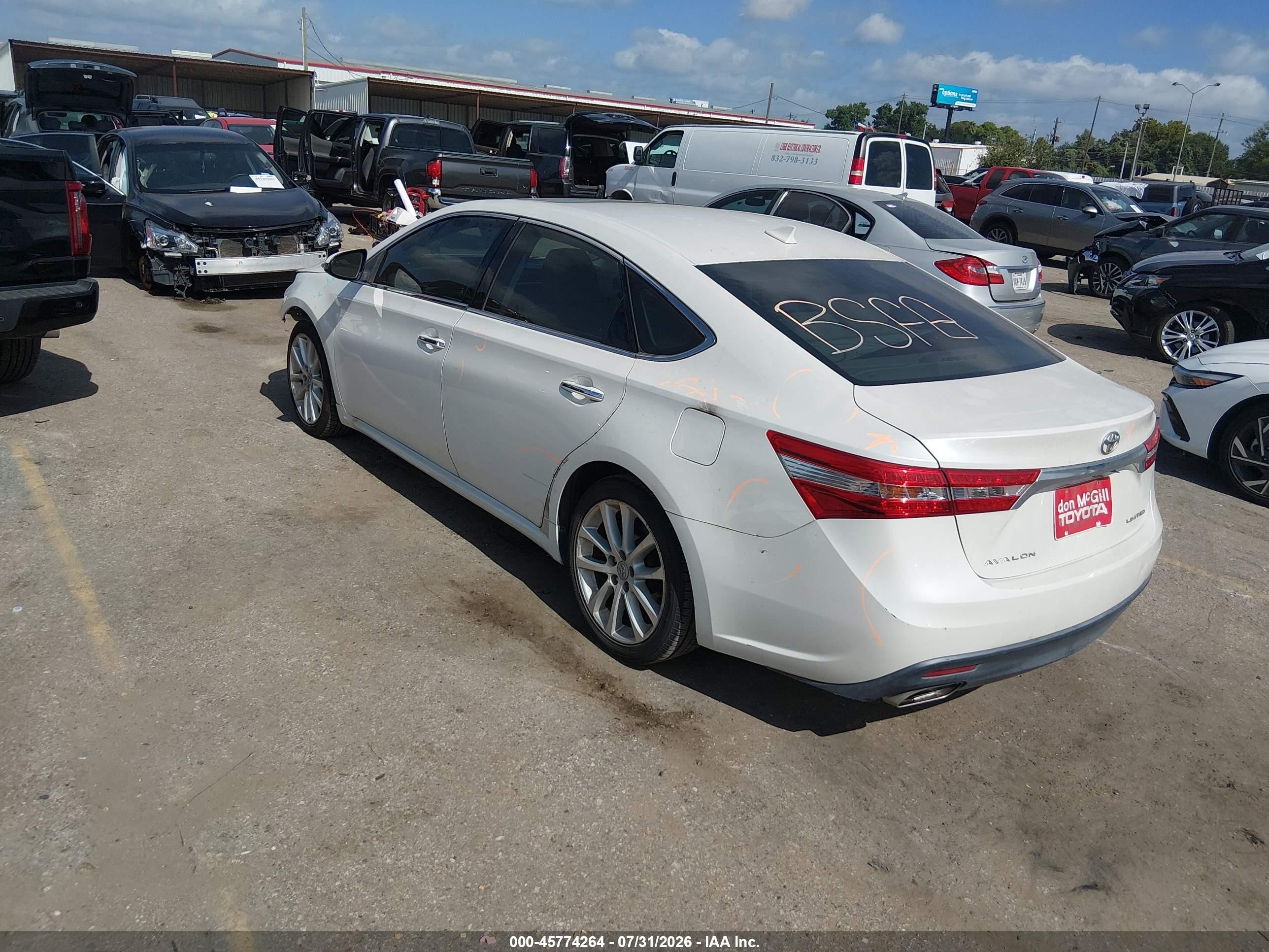 2013 Toyota Avalon Limited White vin: 4T1BK1EB0DU015451