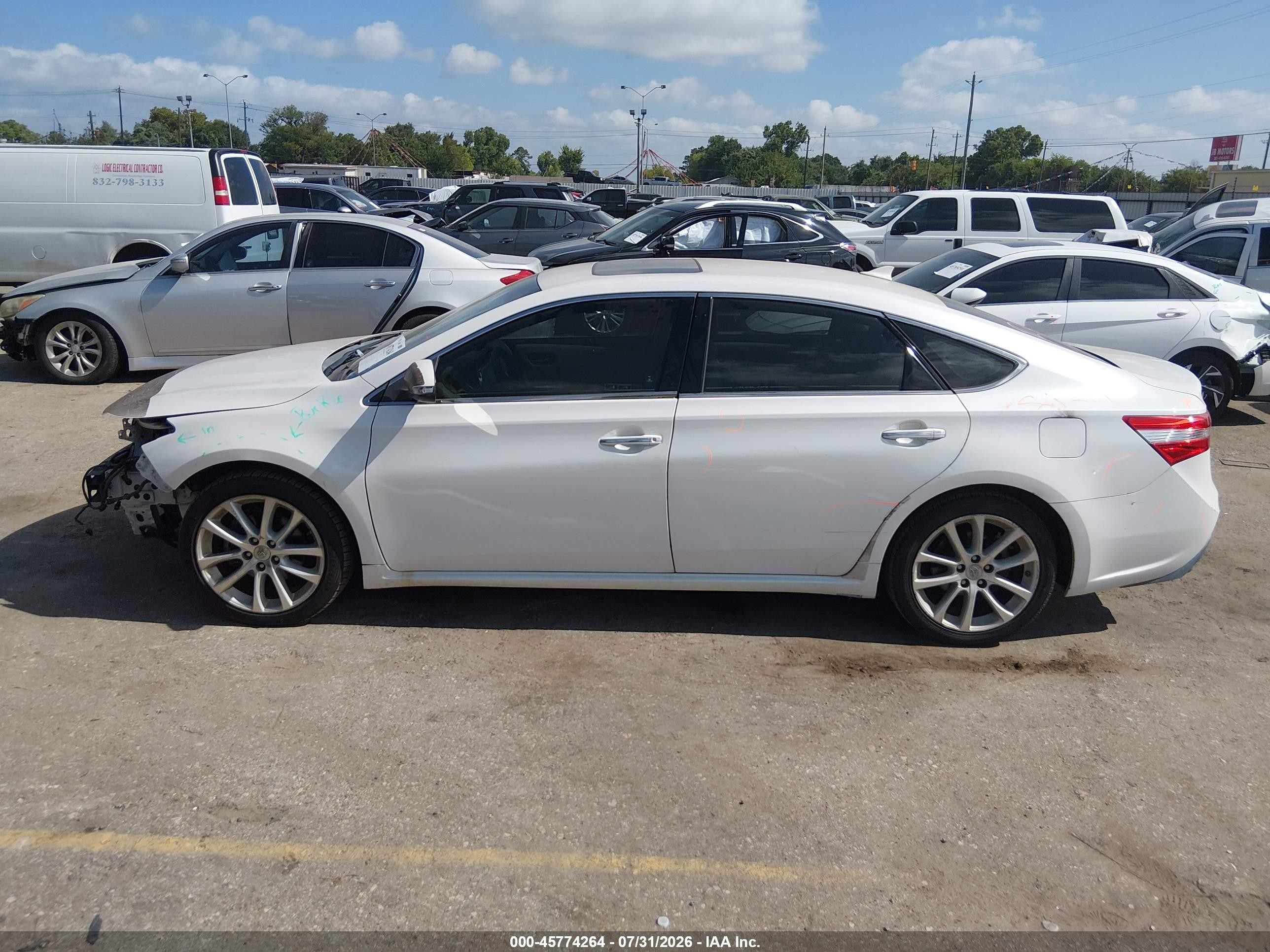 2013 Toyota Avalon Limited White vin: 4T1BK1EB0DU015451