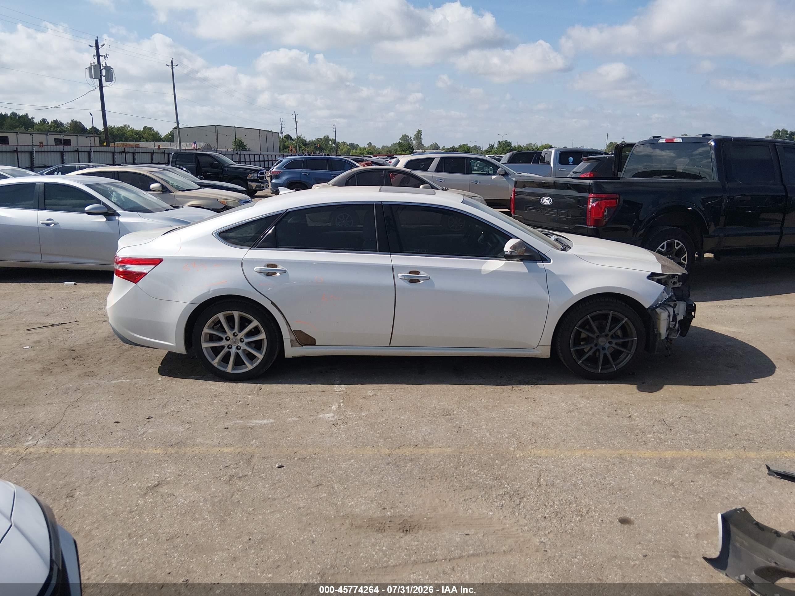 2013 Toyota Avalon Limited White vin: 4T1BK1EB0DU015451