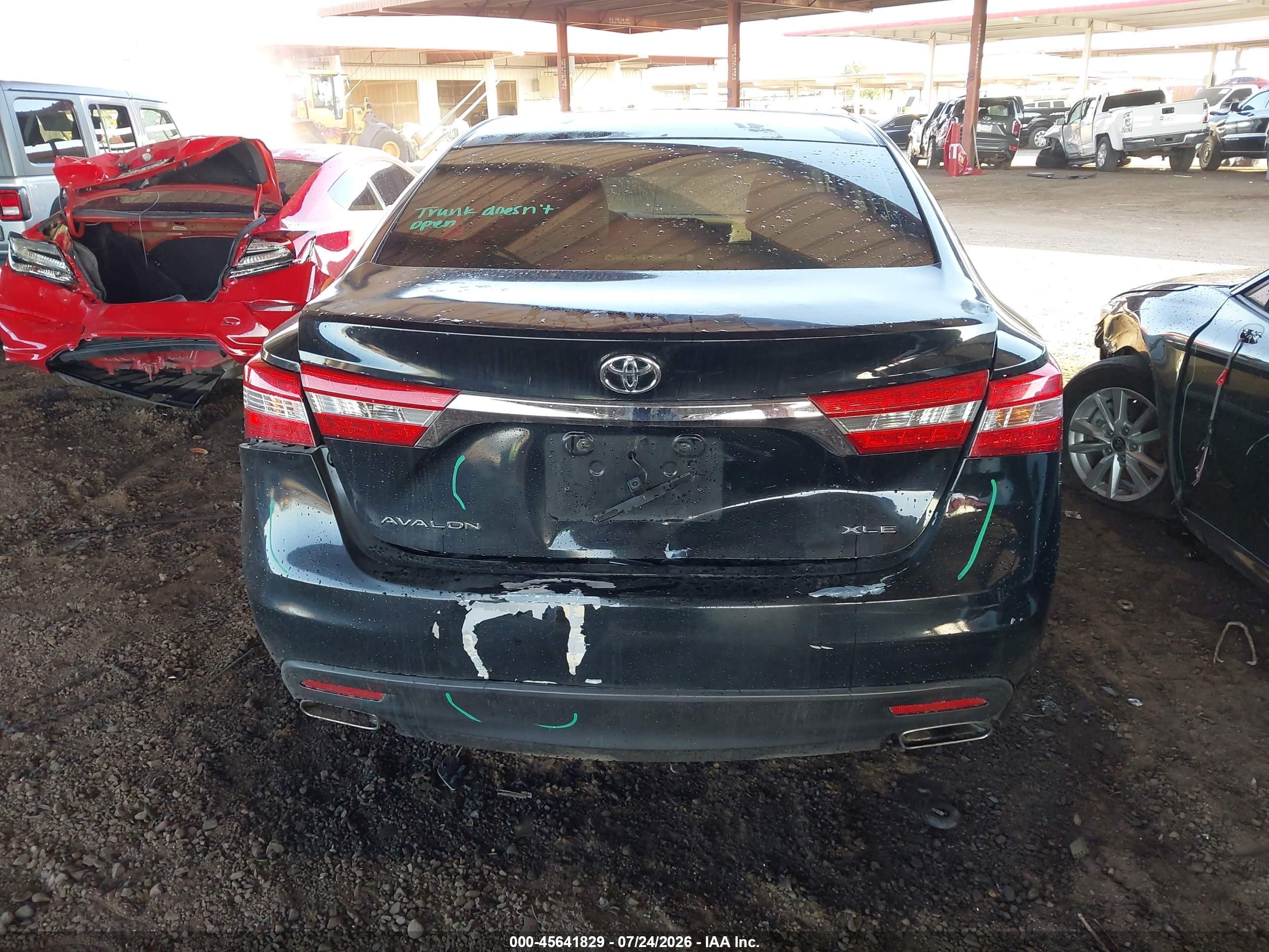 2013 Toyota Avalon Xle Black vin: 4T1BK1EB0DU030967