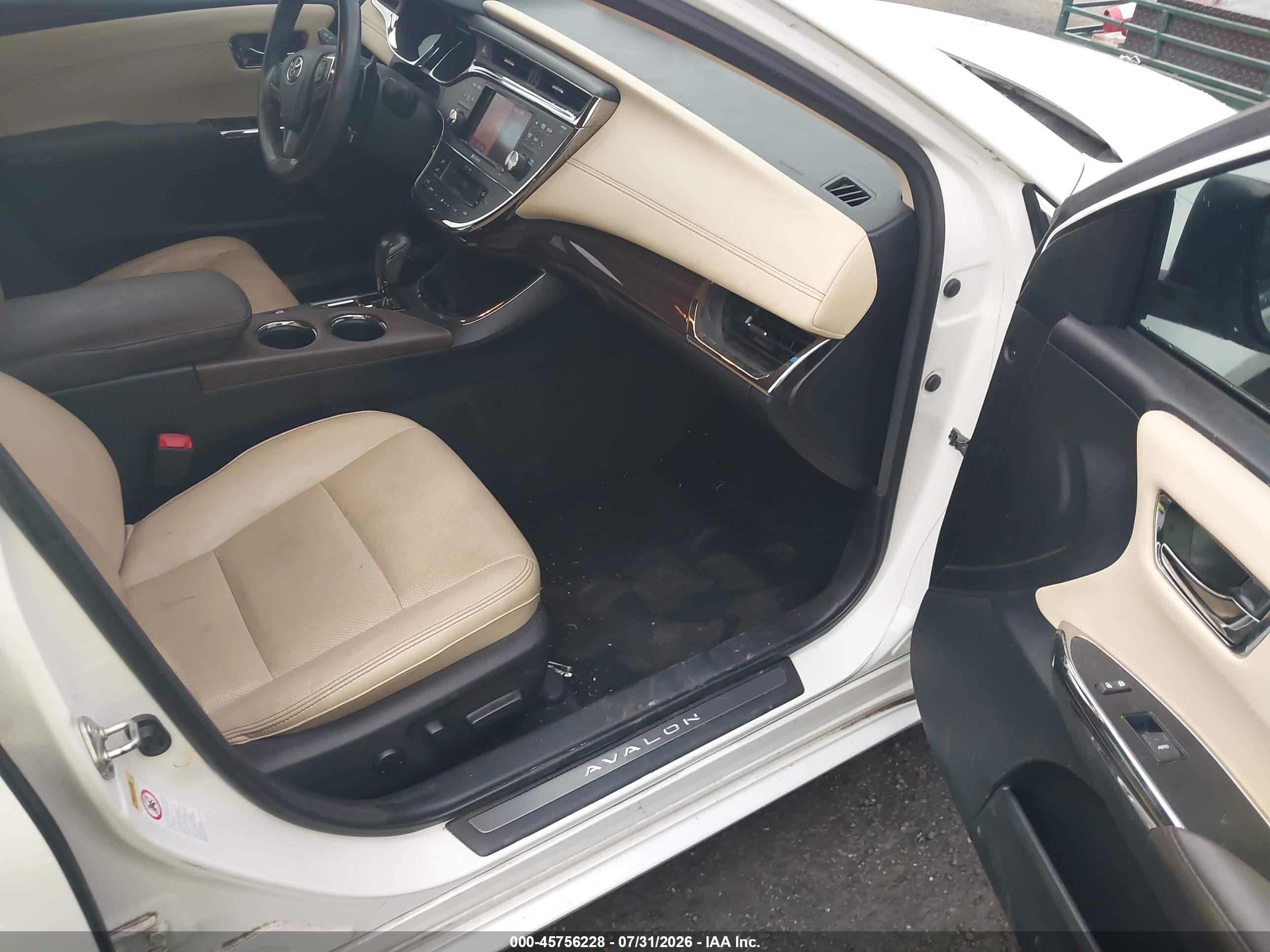 2013 Toyota Avalon Limited White vin: 4T1BK1EB0DU040270
