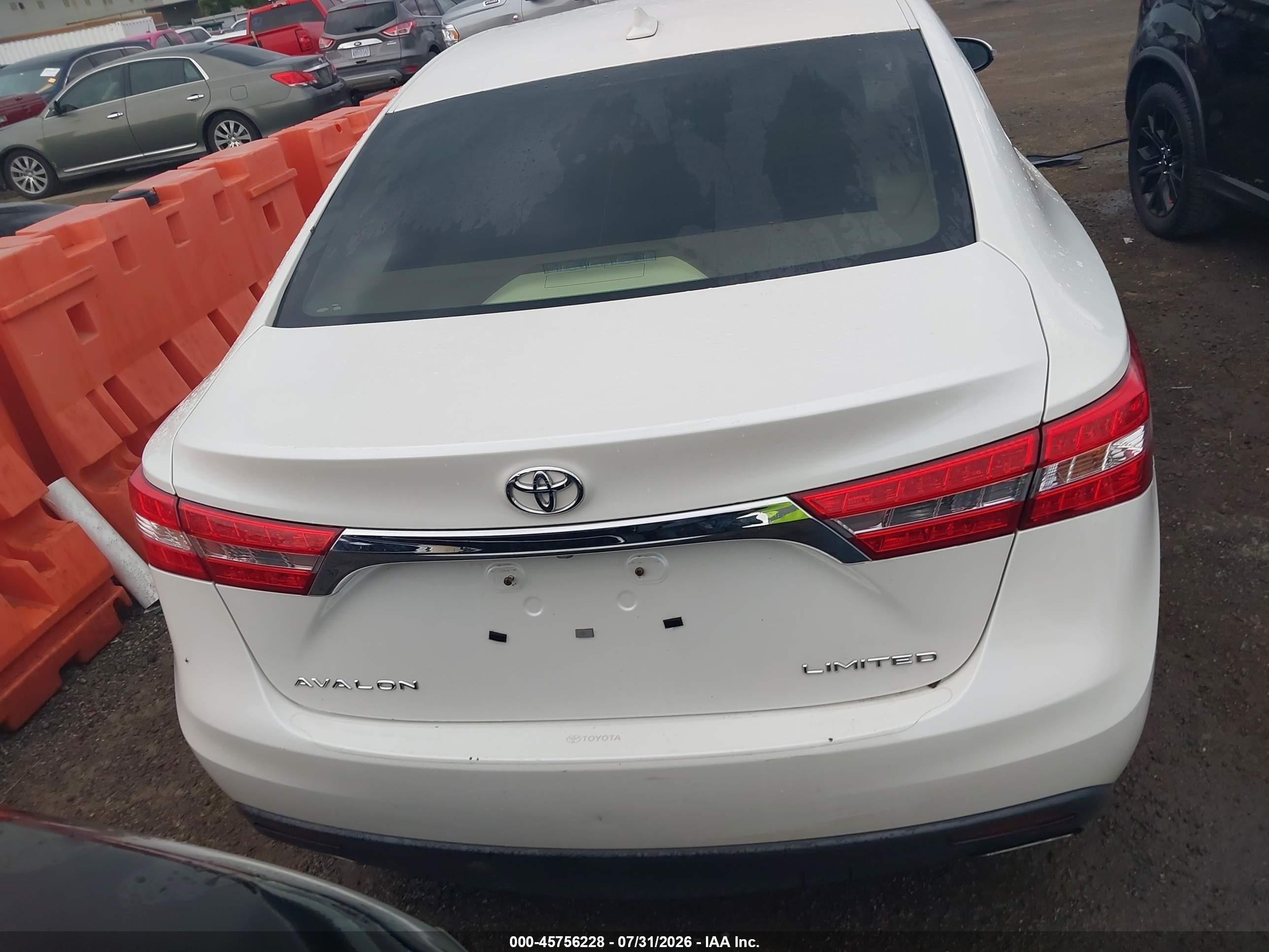 2013 Toyota Avalon Limited White vin: 4T1BK1EB0DU040270