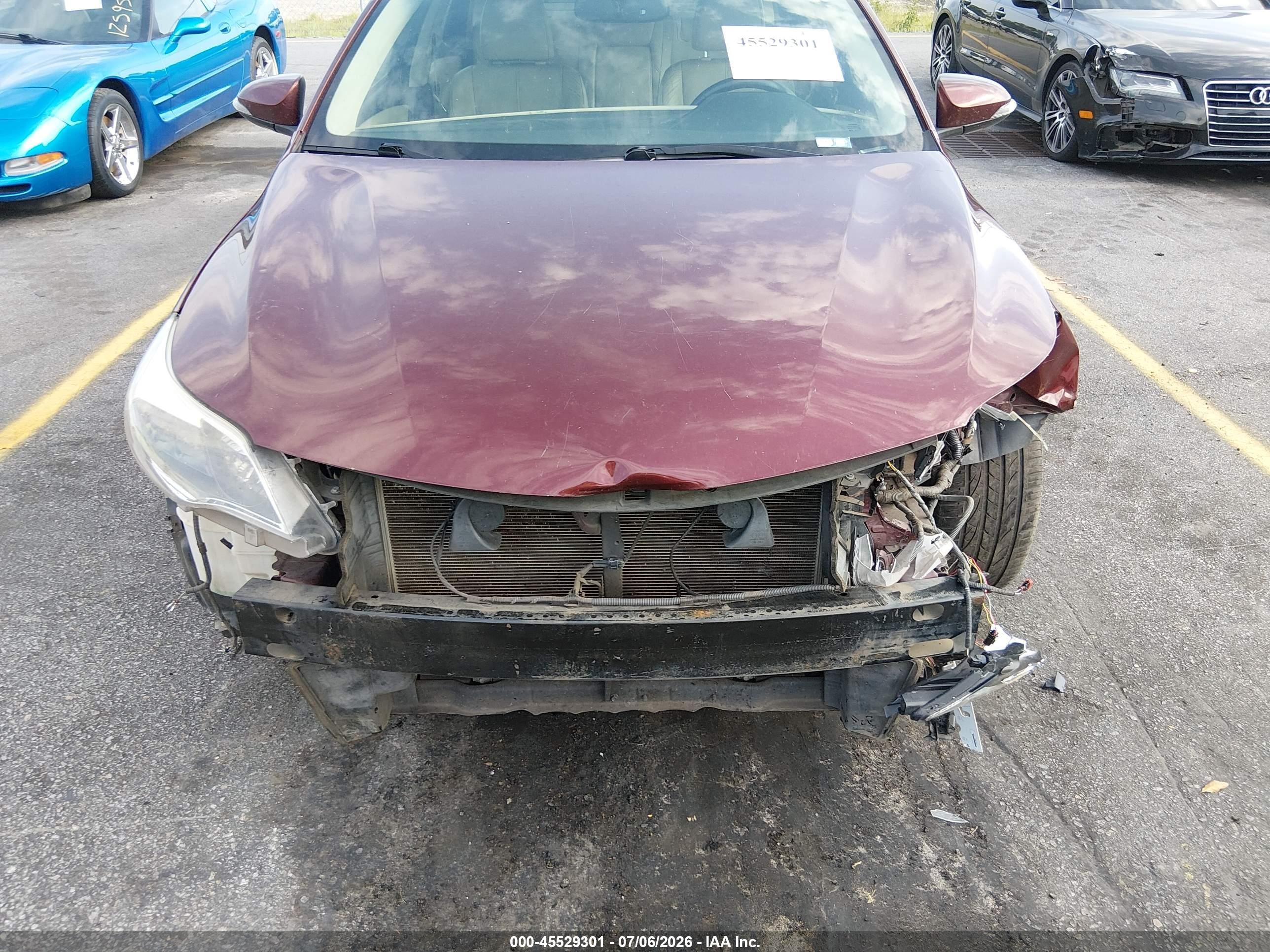 2013 Toyota Avalon Limited Бордовый vin: 4T1BK1EB0DU062043