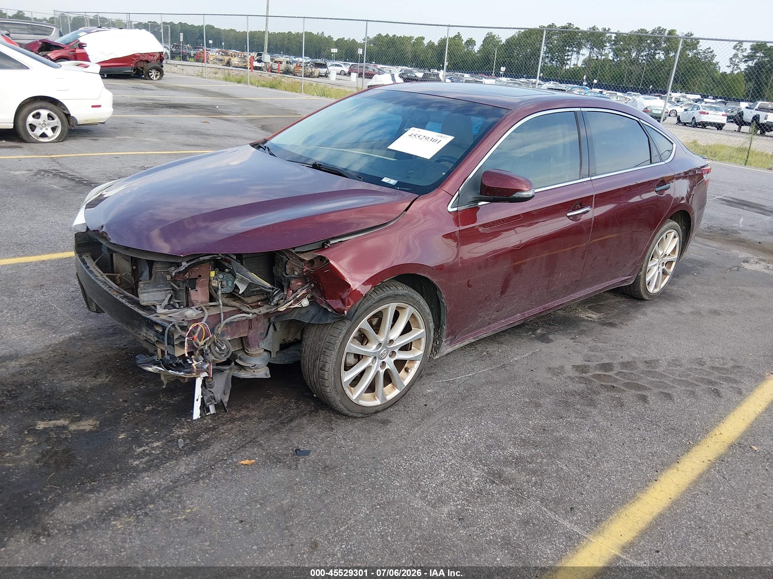 2013 Toyota Avalon Limited Бордовый vin: 4T1BK1EB0DU062043