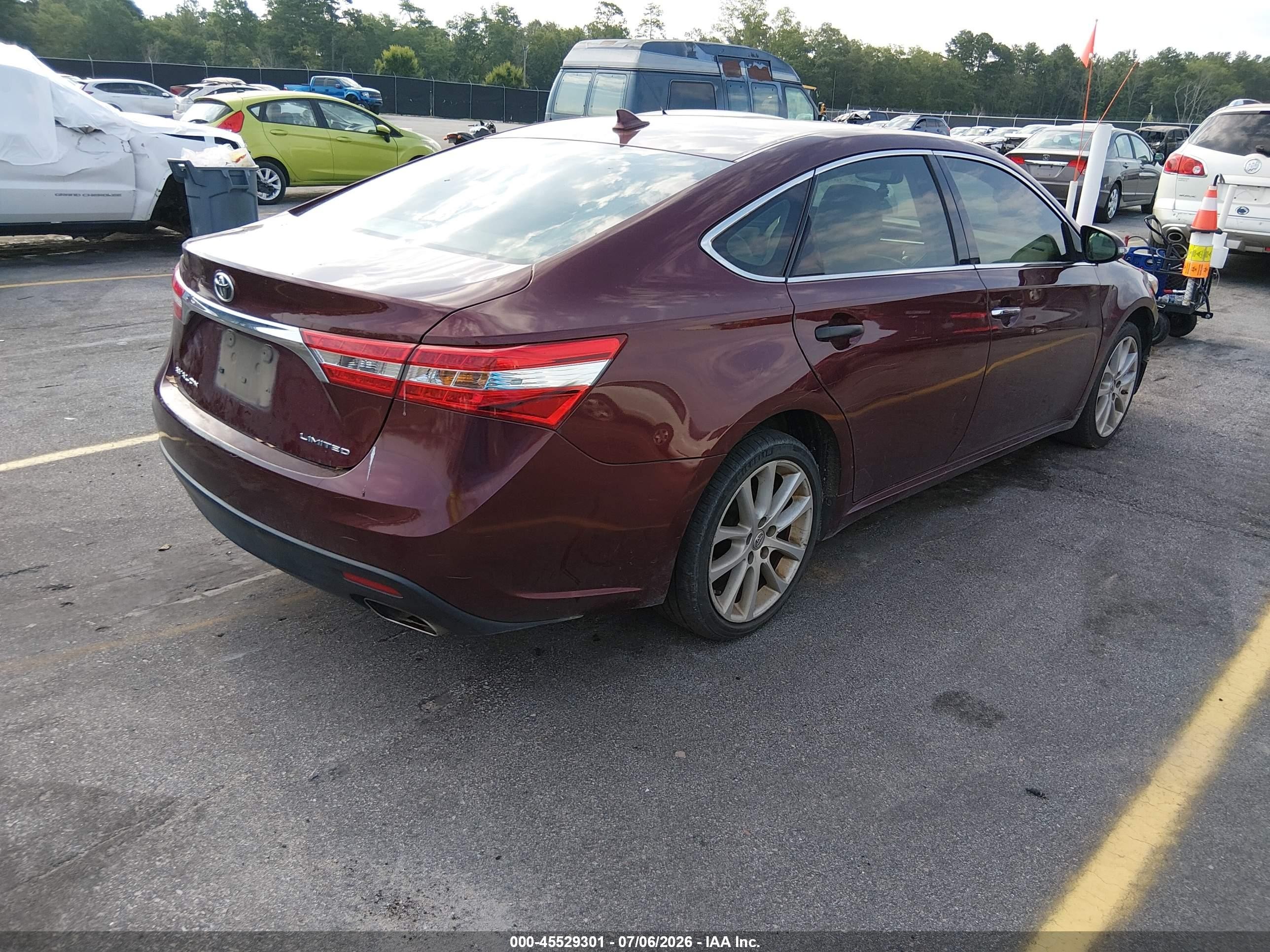 2013 Toyota Avalon Limited Бордовый vin: 4T1BK1EB0DU062043