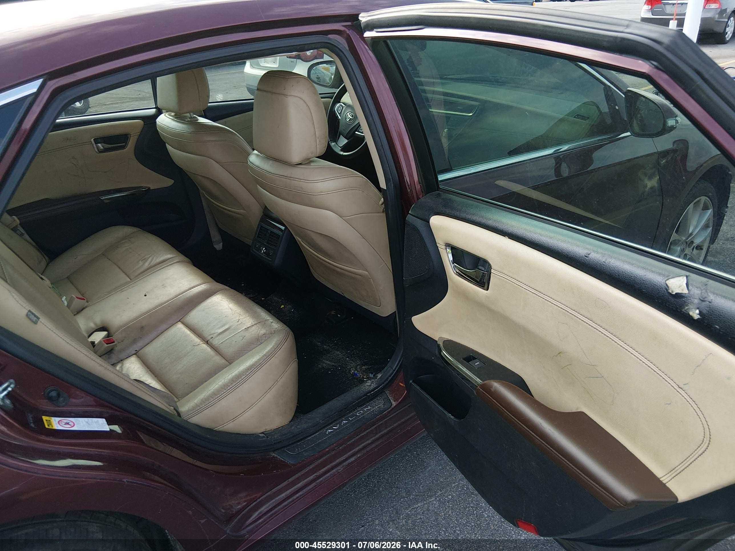 2013 Toyota Avalon Limited Бордовый vin: 4T1BK1EB0DU062043