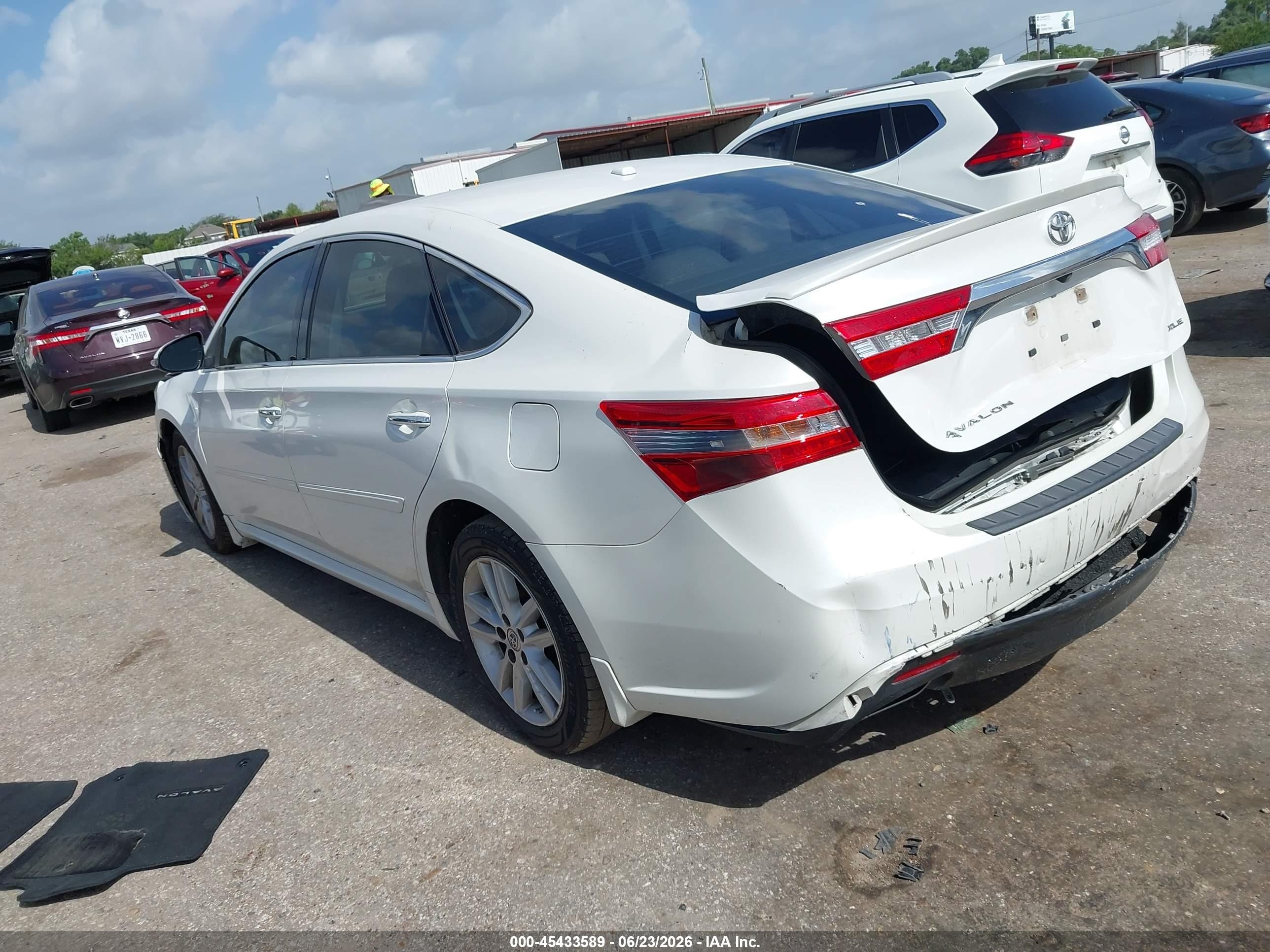 2015 Toyota Avalon Xle White vin: 4T1BK1EB0FU136791