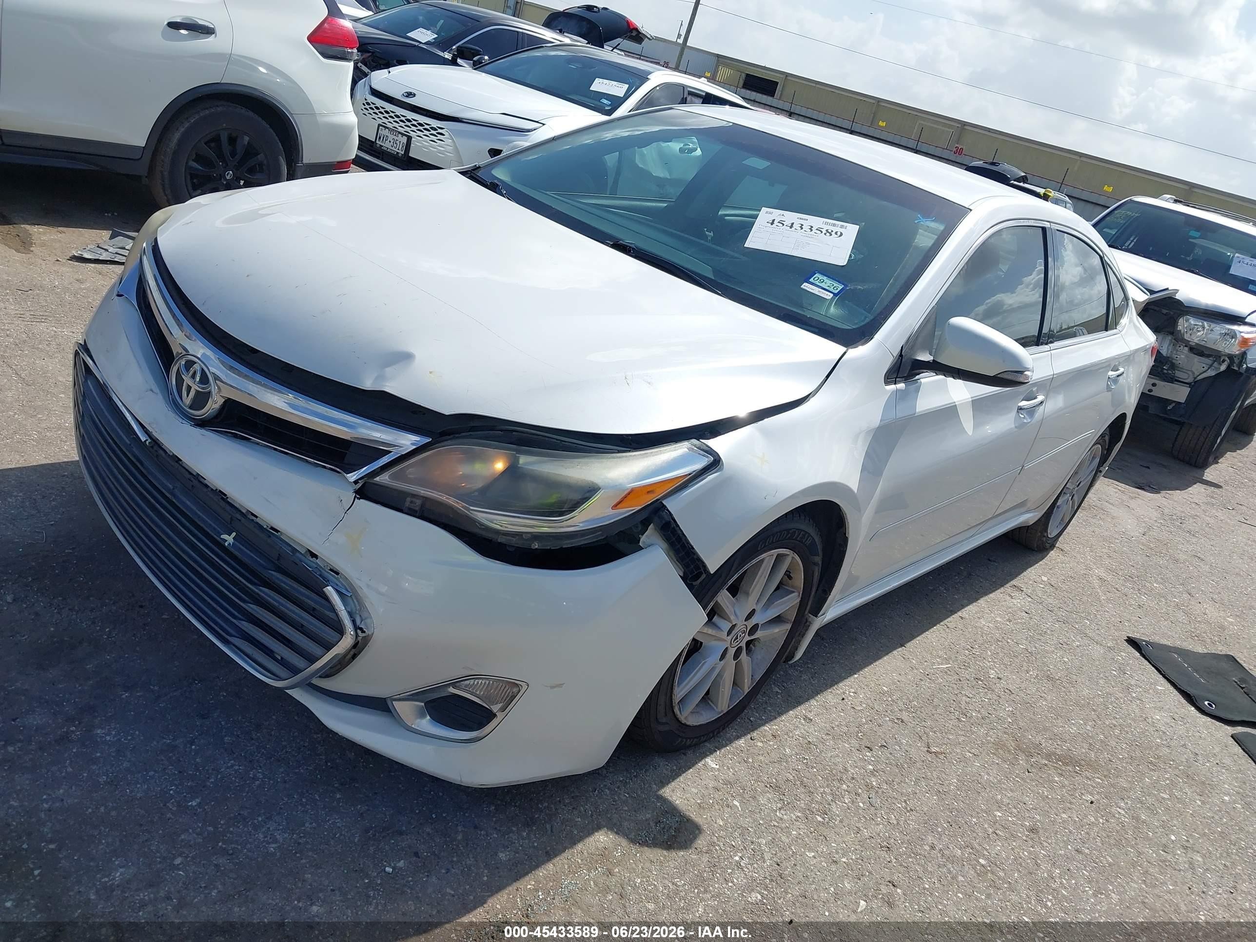 2015 Toyota Avalon Xle White vin: 4T1BK1EB0FU136791