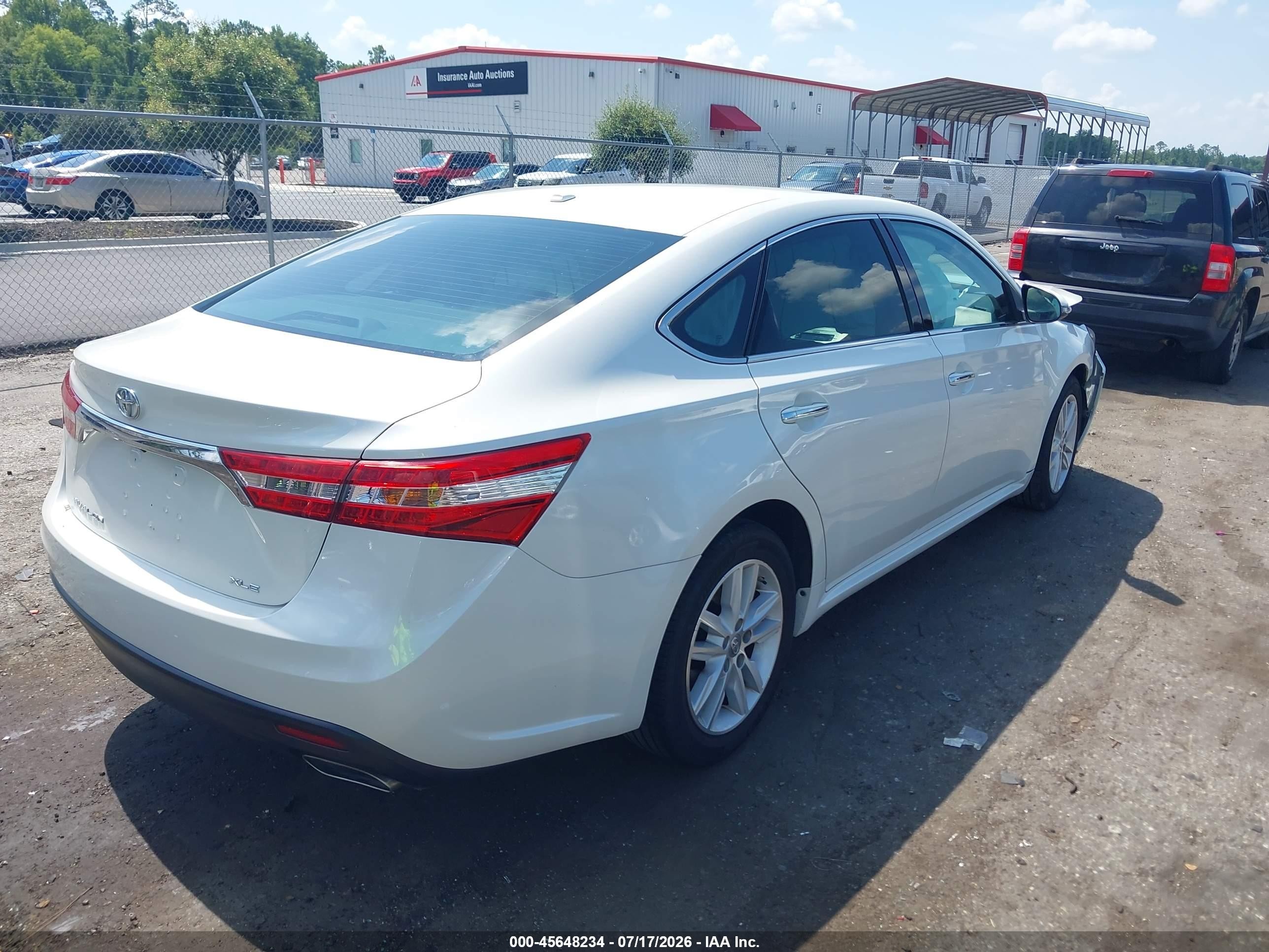2015 Toyota Avalon Xle White vin: 4T1BK1EB0FU143160