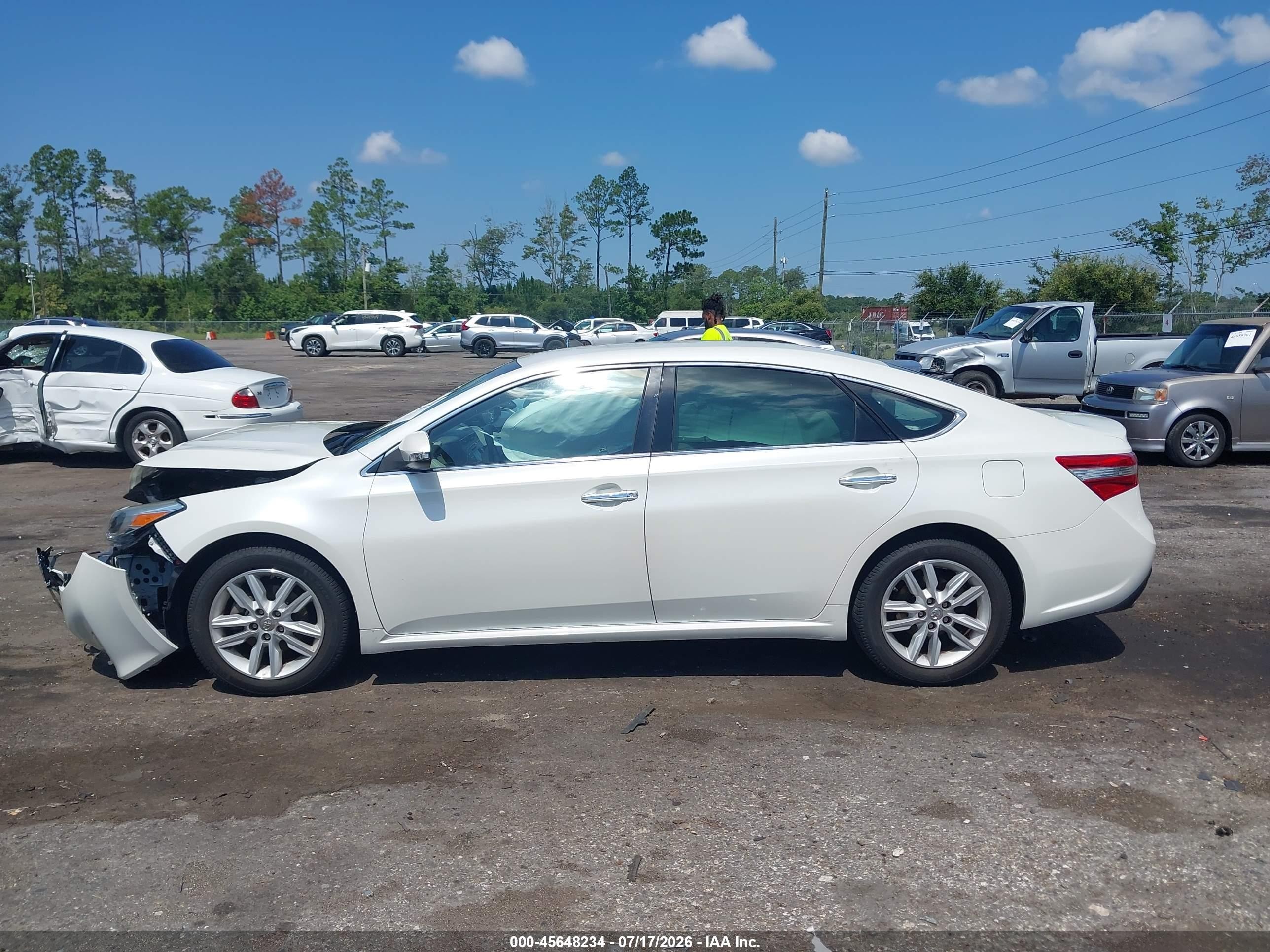 2015 Toyota Avalon Xle White vin: 4T1BK1EB0FU143160