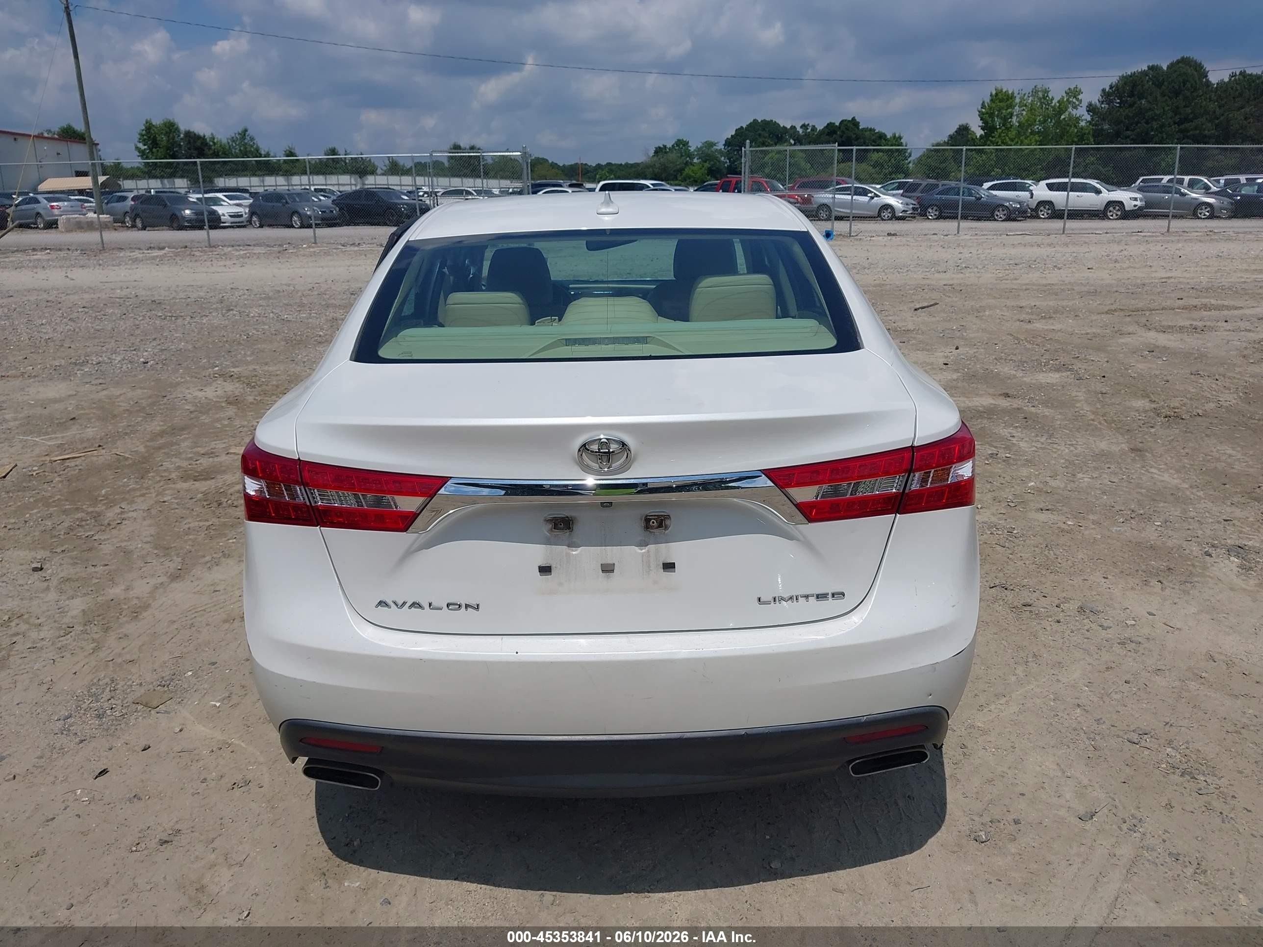 2013 Toyota Avalon Limited White vin: 4T1BK1EB1DU016088