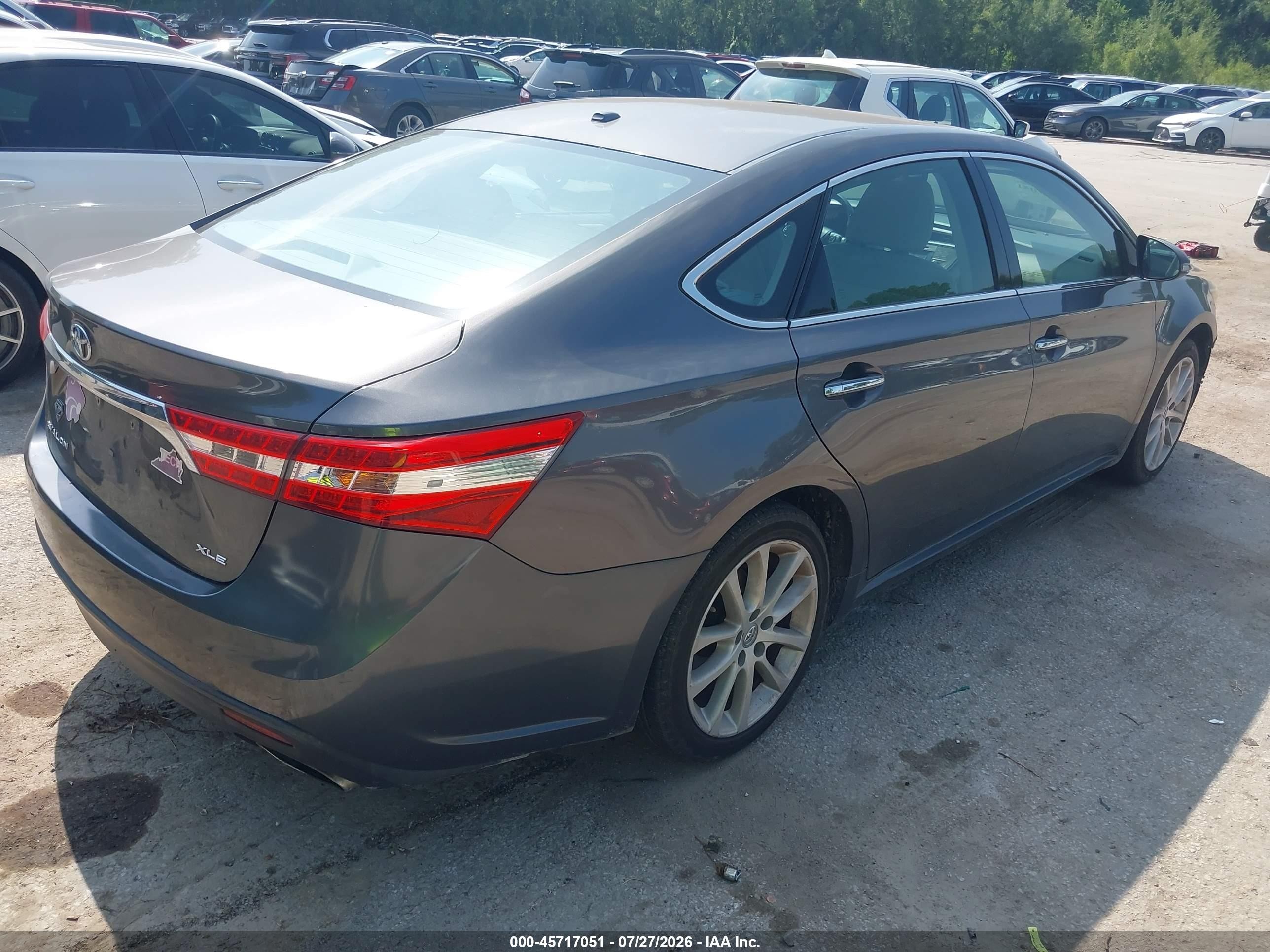 2013 Toyota Avalon Xle Touring Gray vin: 4T1BK1EB1DU038463