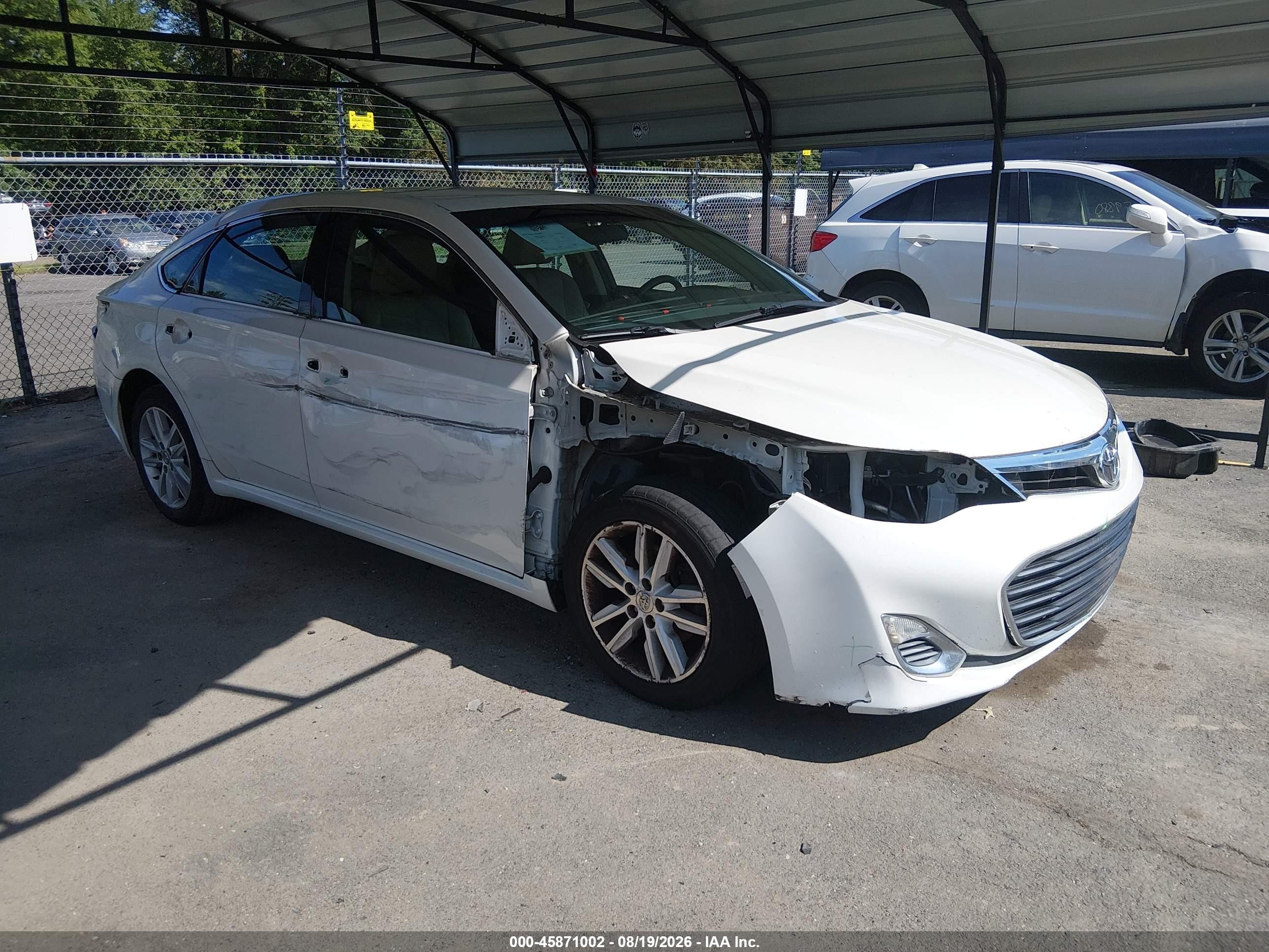 2013 Toyota Avalon Xle White vin: 4T1BK1EB2DU031585