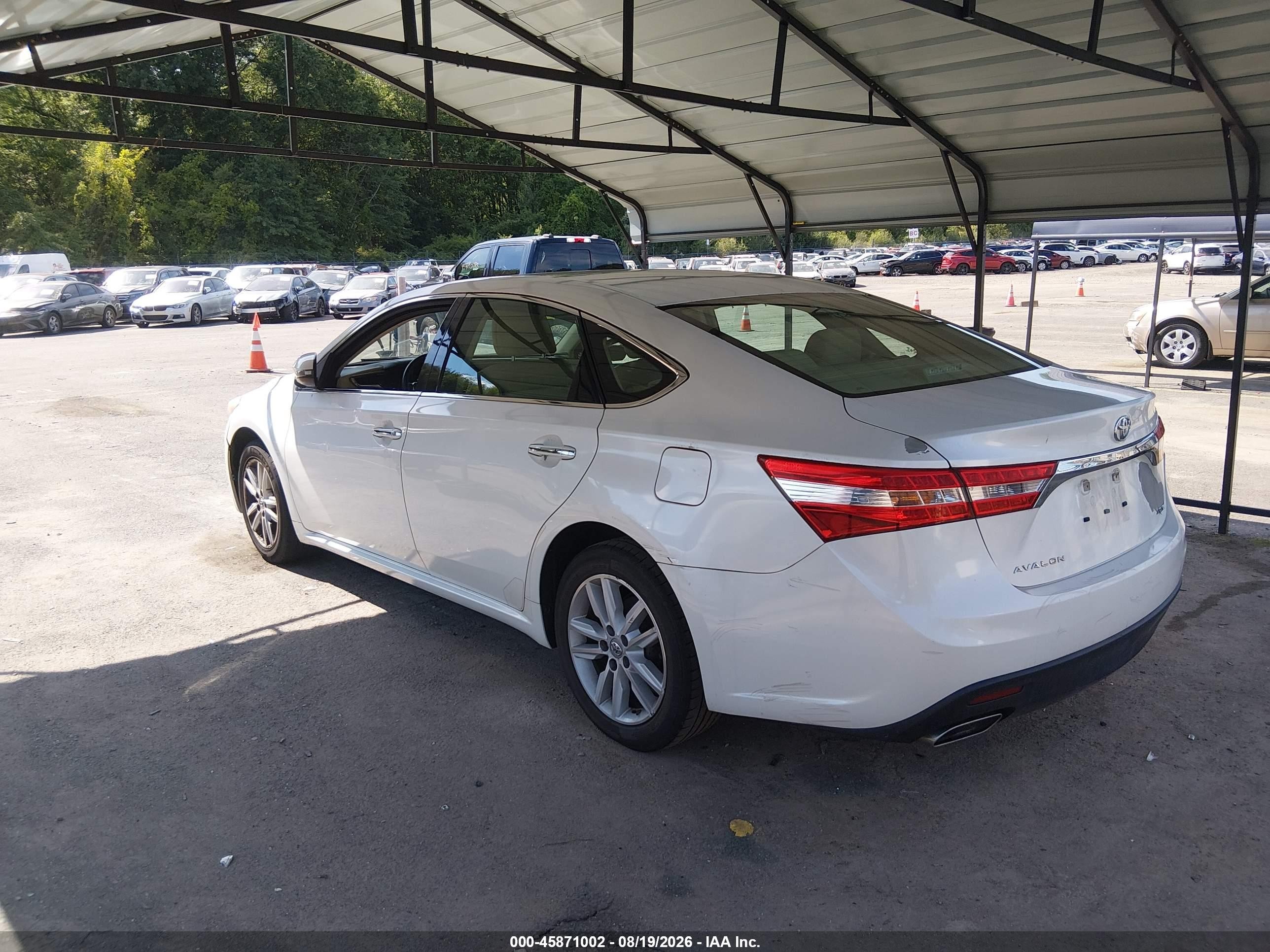 2013 Toyota Avalon Xle White vin: 4T1BK1EB2DU031585