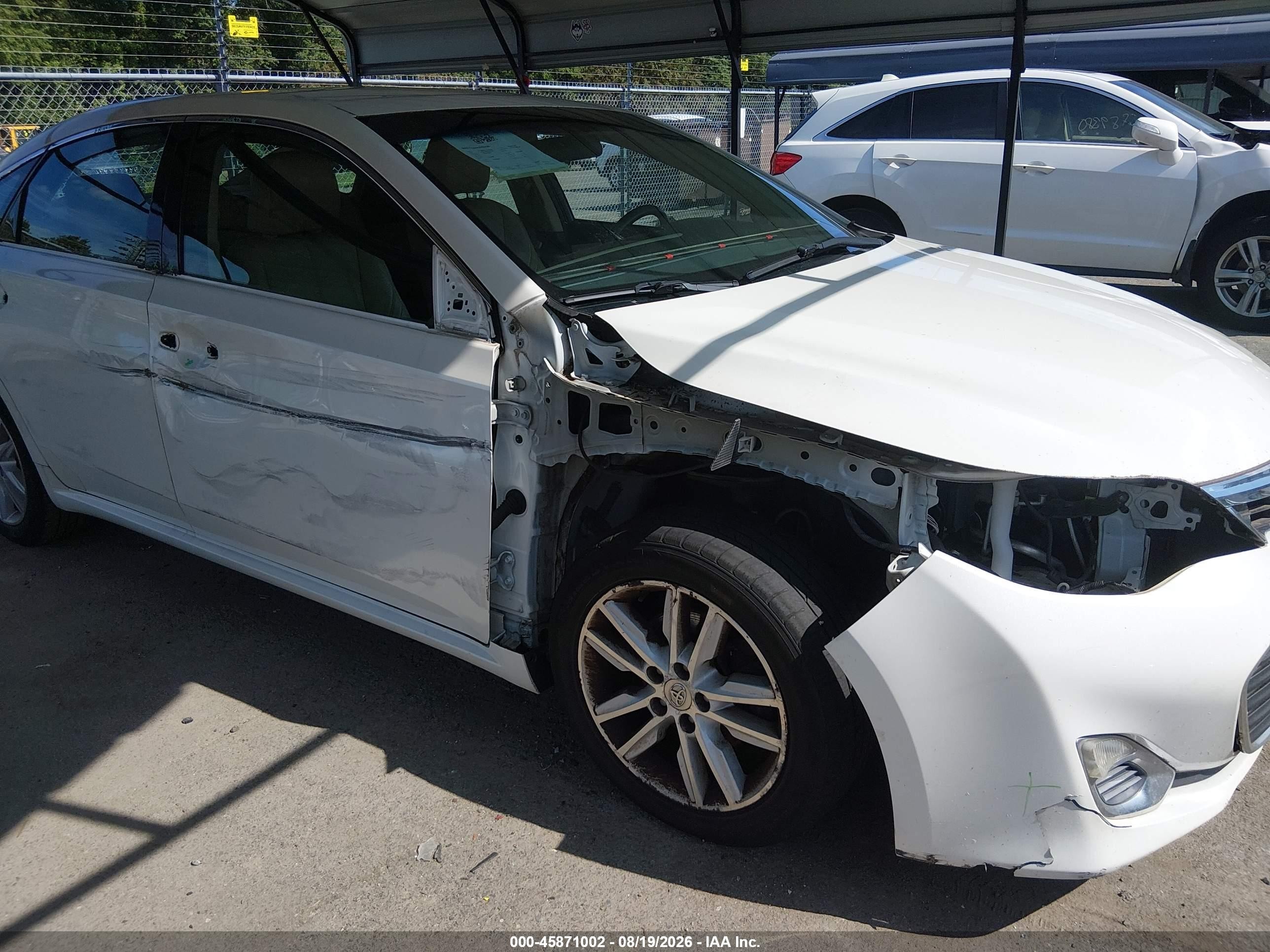 2013 Toyota Avalon Xle White vin: 4T1BK1EB2DU031585