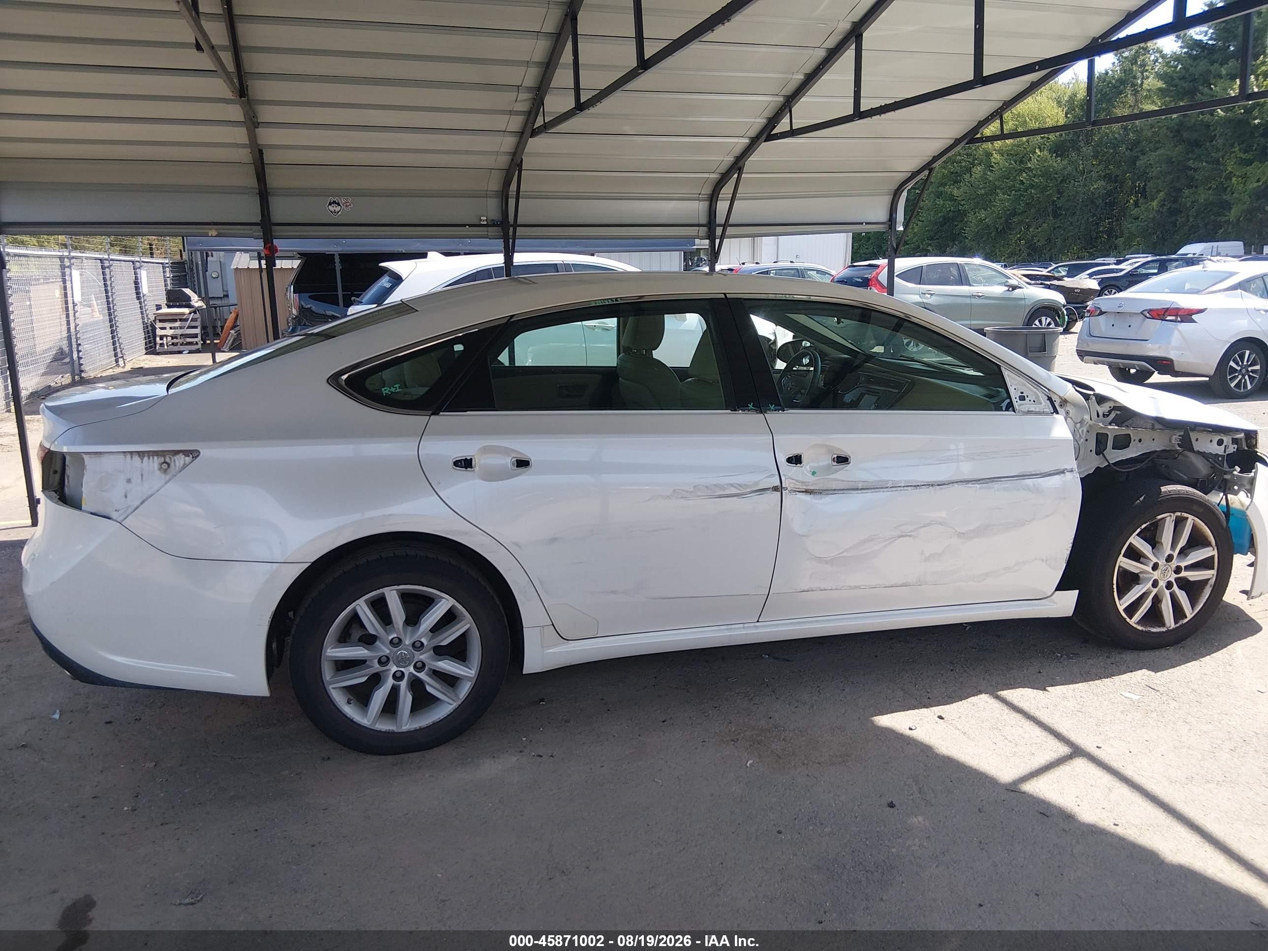 2013 Toyota Avalon Xle White vin: 4T1BK1EB2DU031585