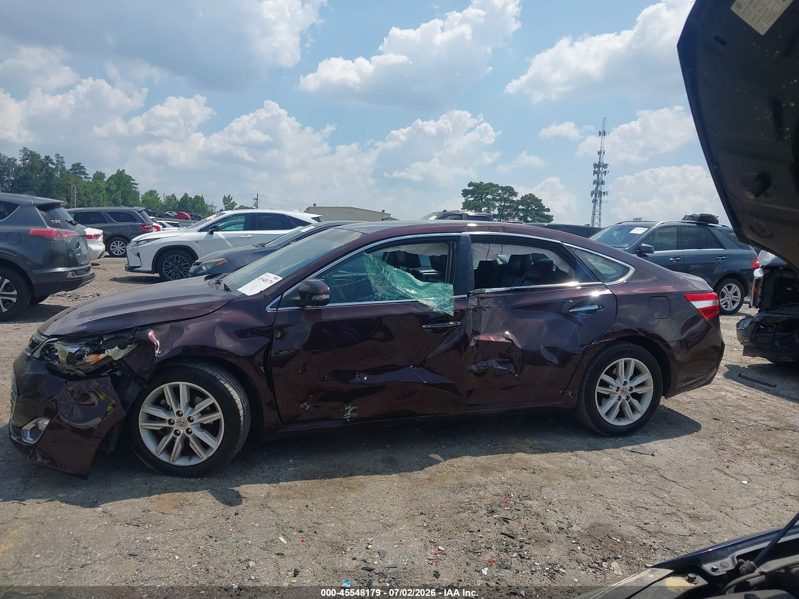 2013 Toyota Avalon Xle Burgundy vin: 4T1BK1EB2DU073819