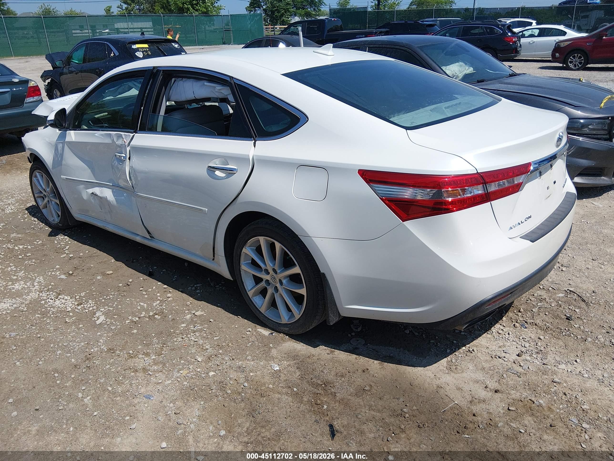 2013 Toyota Avalon Limited White vin: 4T1BK1EB3DU005187