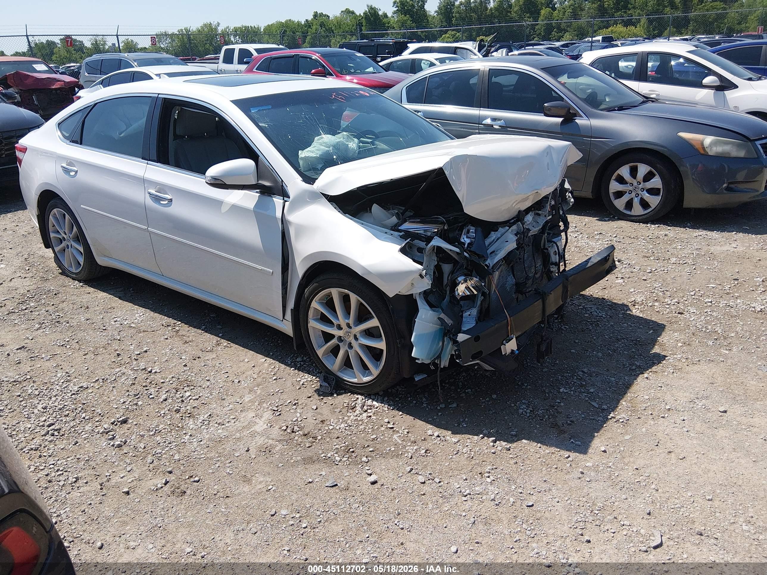 2013 Toyota Avalon Limited White vin: 4T1BK1EB3DU005187