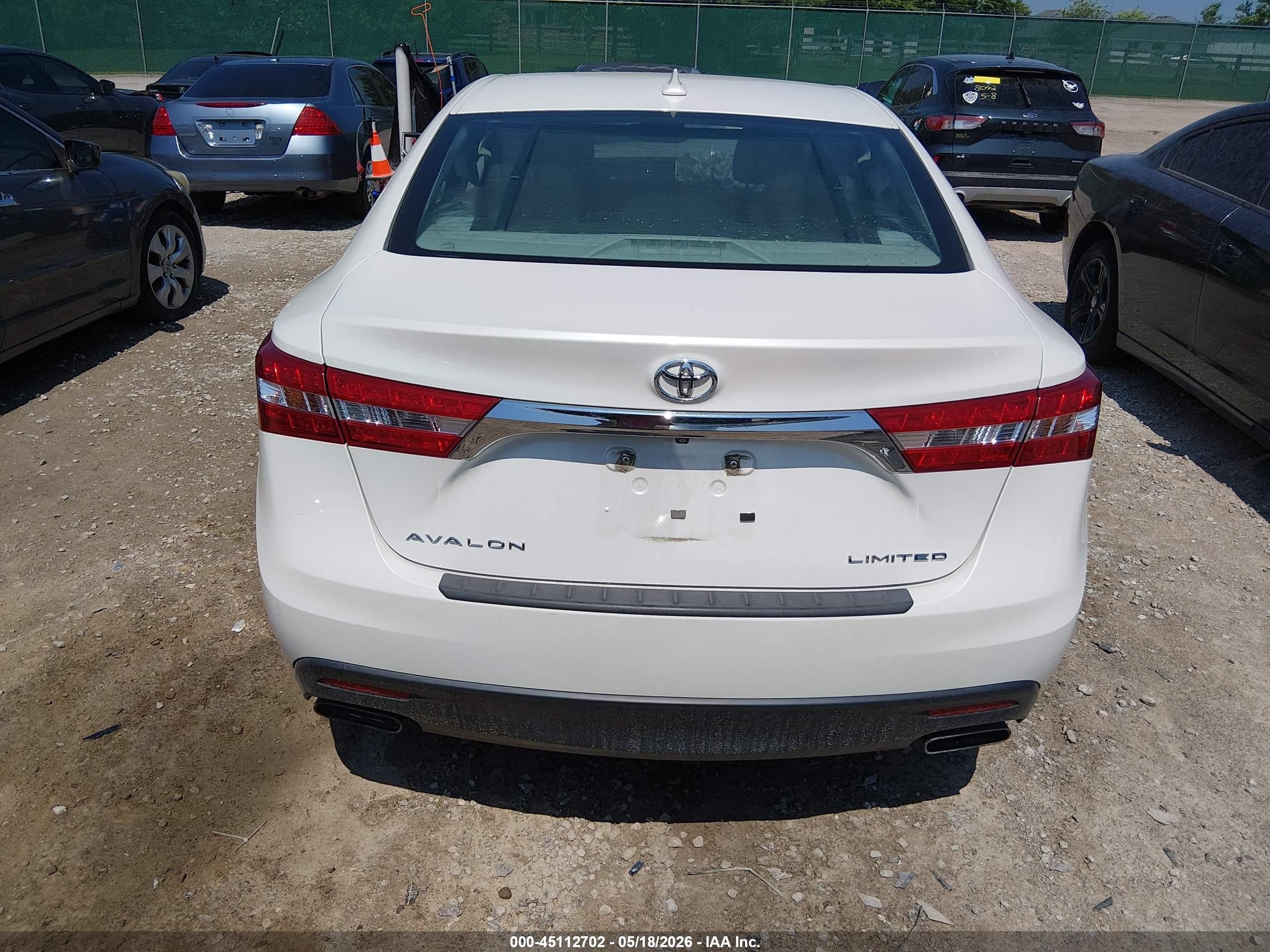 2013 Toyota Avalon Limited White vin: 4T1BK1EB3DU005187