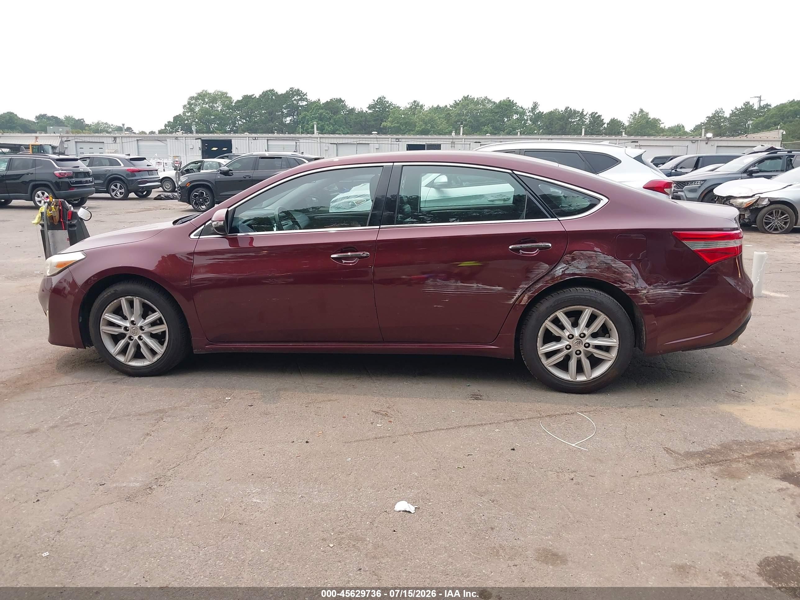 2013 Toyota Avalon Xle Burgundy vin: 4T1BK1EB3DU043485