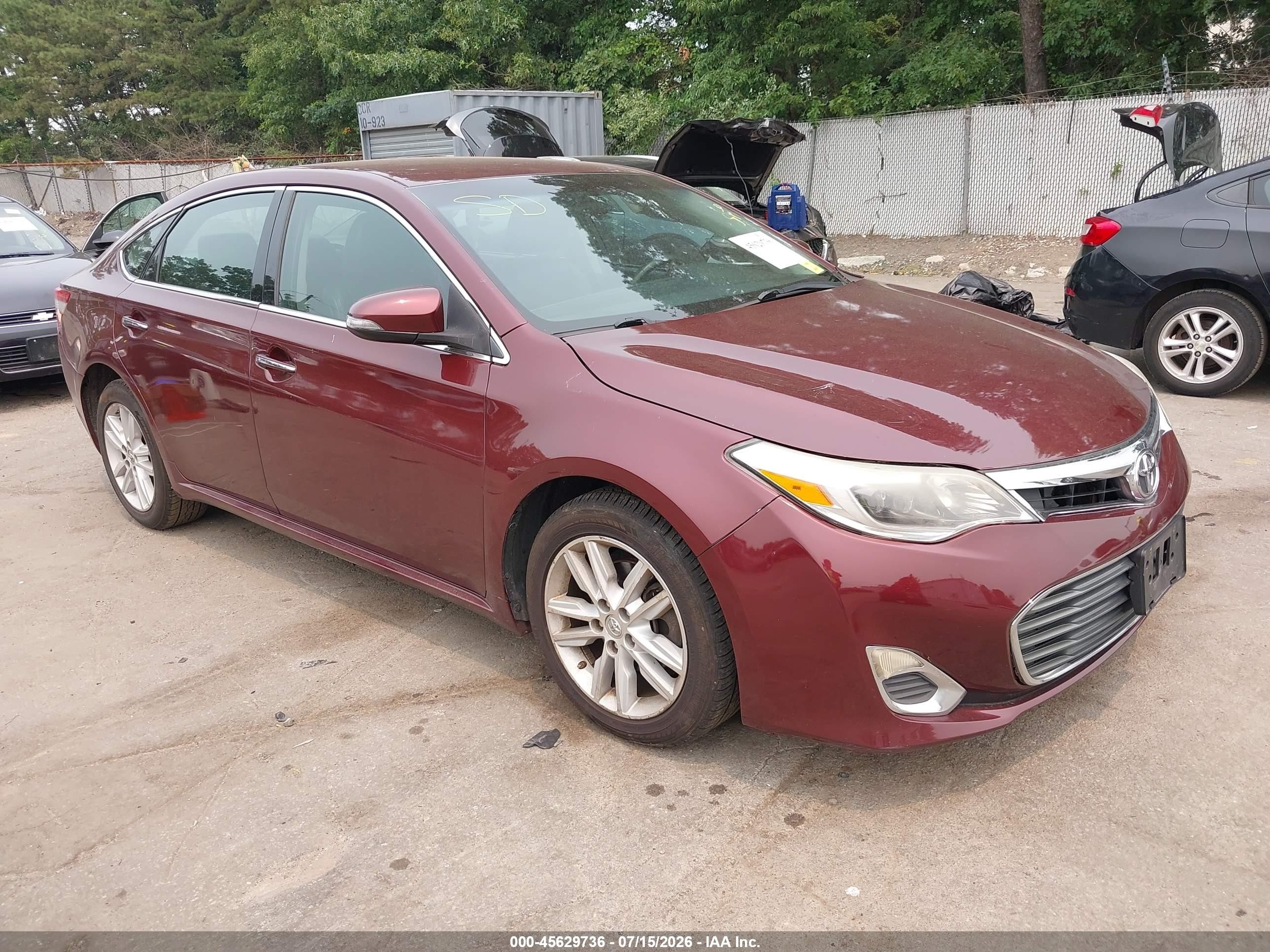 2013 Toyota Avalon Xle Burgundy vin: 4T1BK1EB3DU043485