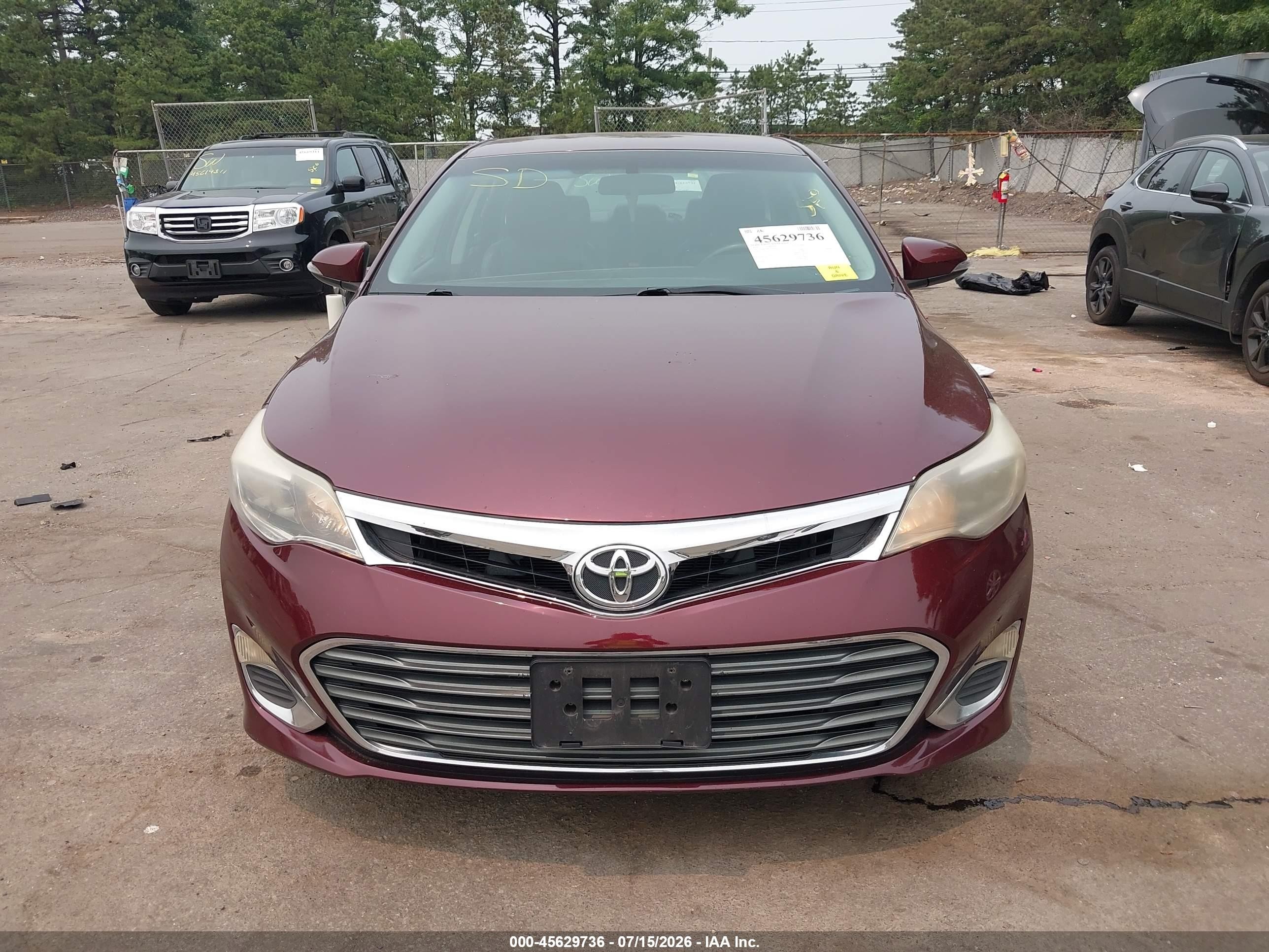 2013 Toyota Avalon Xle Burgundy vin: 4T1BK1EB3DU043485