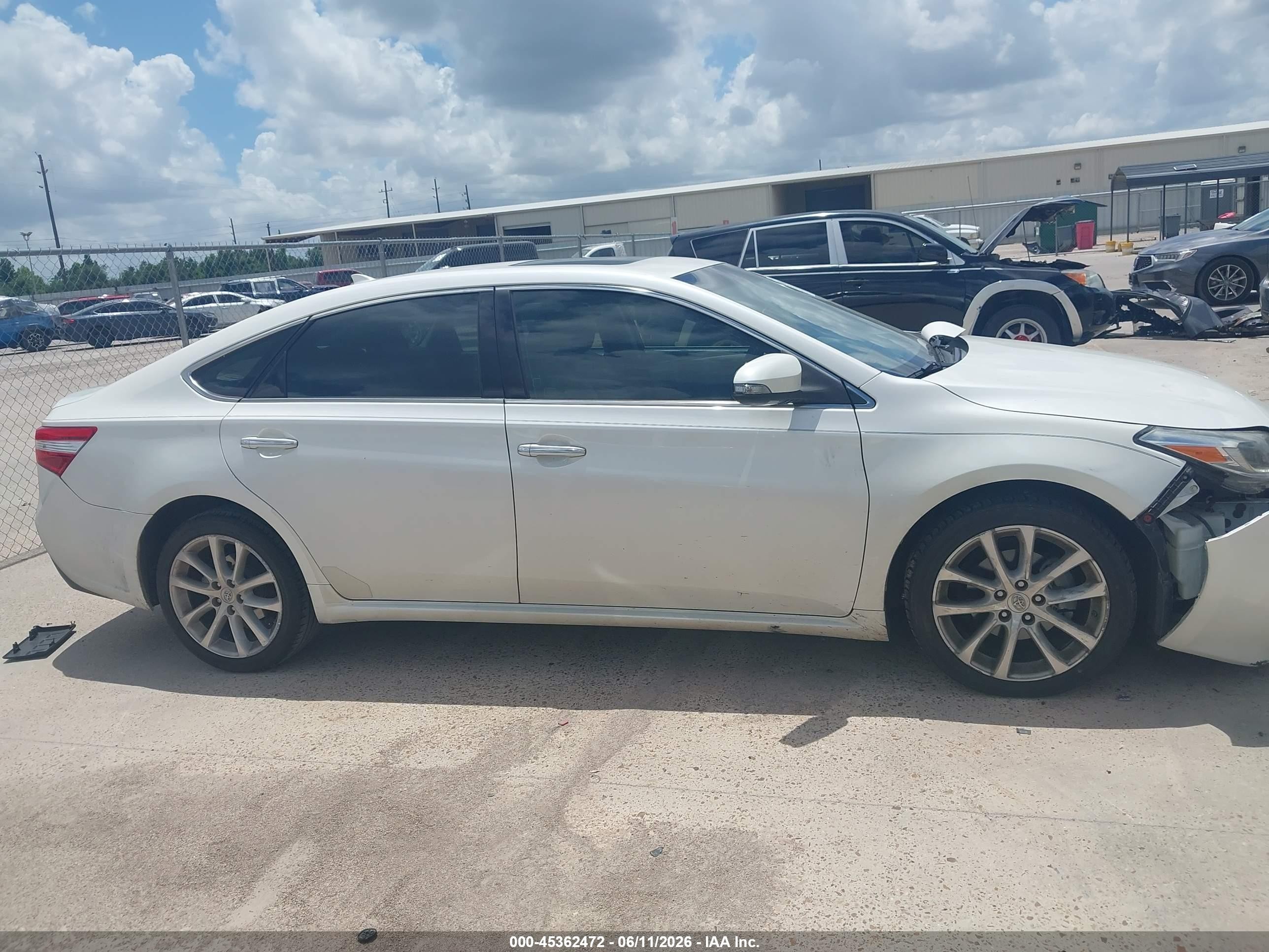 2013 Toyota Avalon Limited White vin: 4T1BK1EB3DU076681