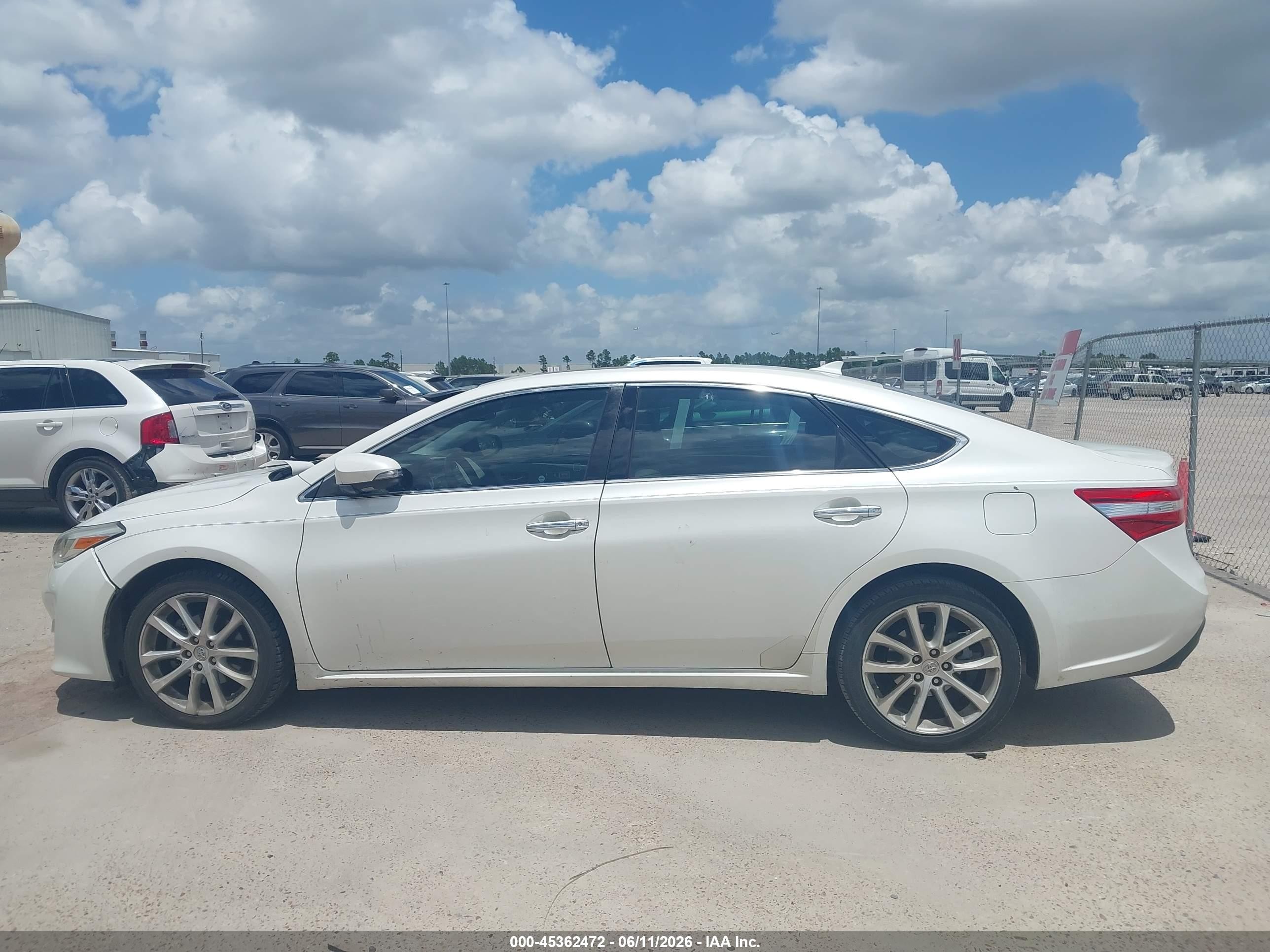 2013 Toyota Avalon Limited White vin: 4T1BK1EB3DU076681