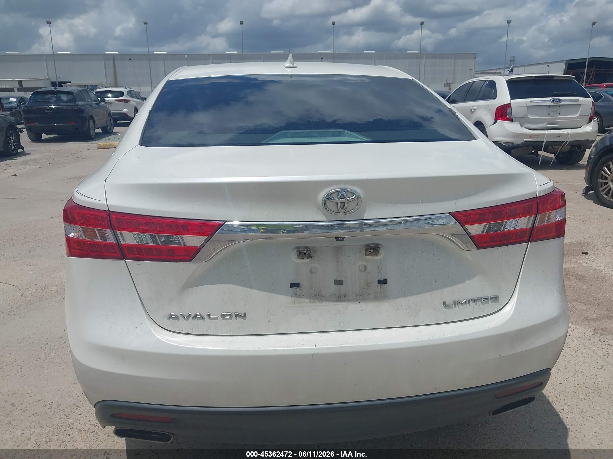 2013 Toyota Avalon Limited White vin: 4T1BK1EB3DU076681