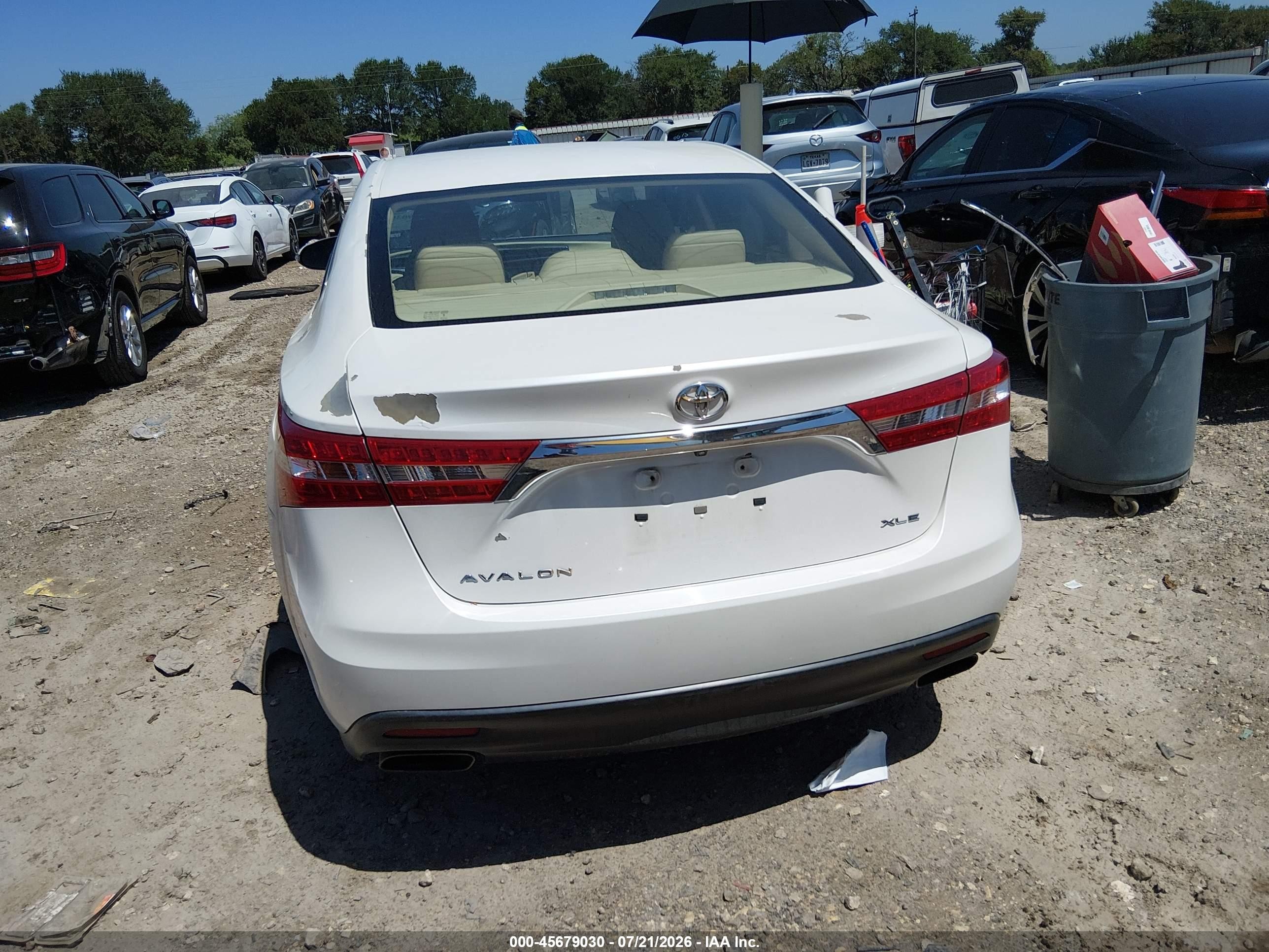 2014 Toyota Avalon Xle White vin: 4T1BK1EB3EU122379