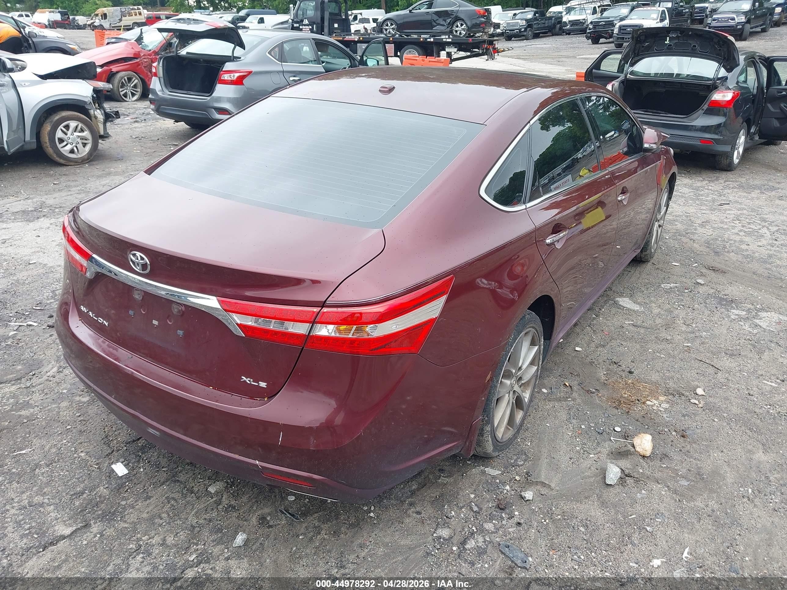 2014 Toyota Avalon Xle Touring Burgundy vin: 4T1BK1EB3EU122625