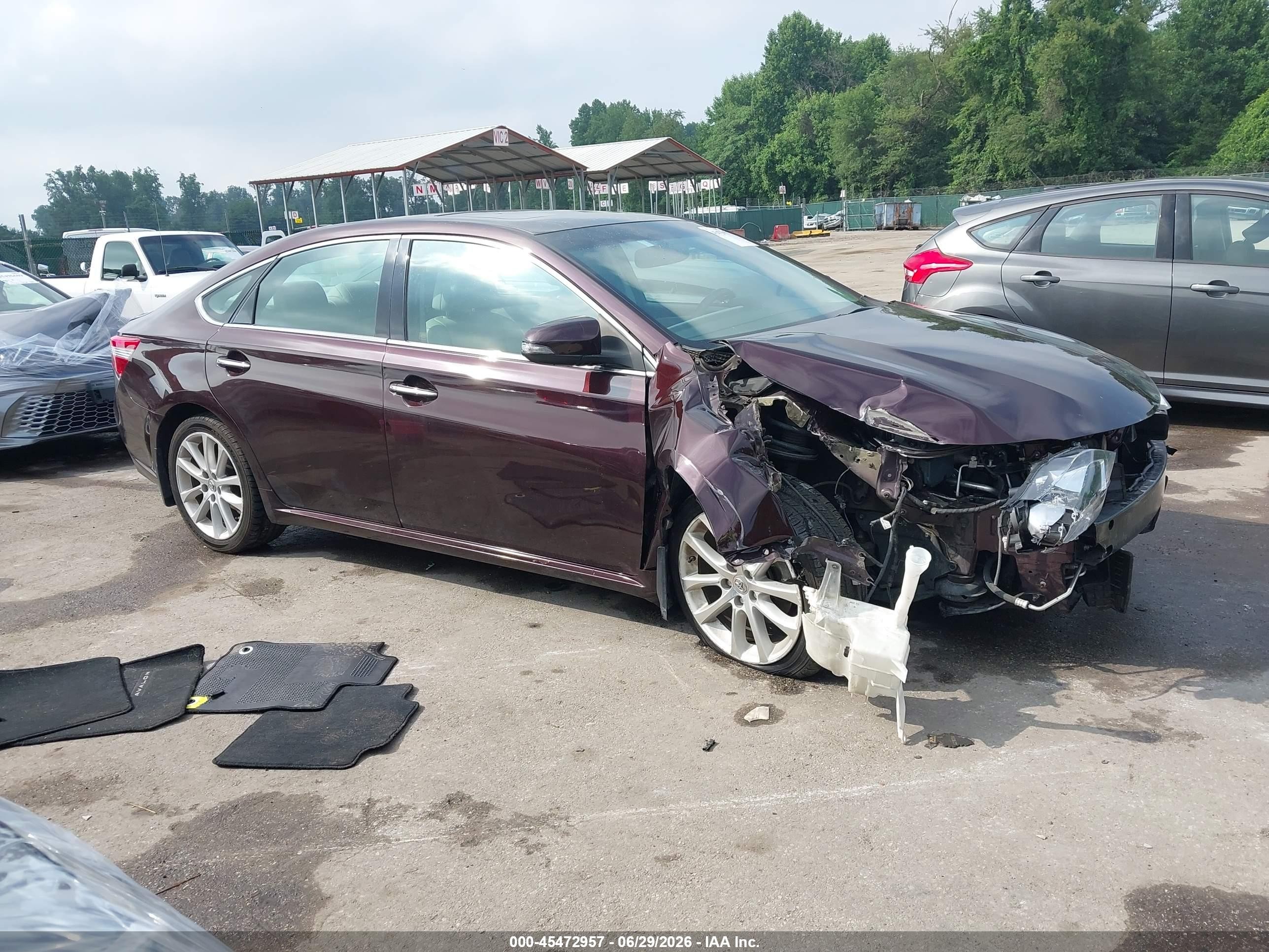 2013 Toyota Avalon Xle Touring Burgundy vin: 4T1BK1EB4DU018238