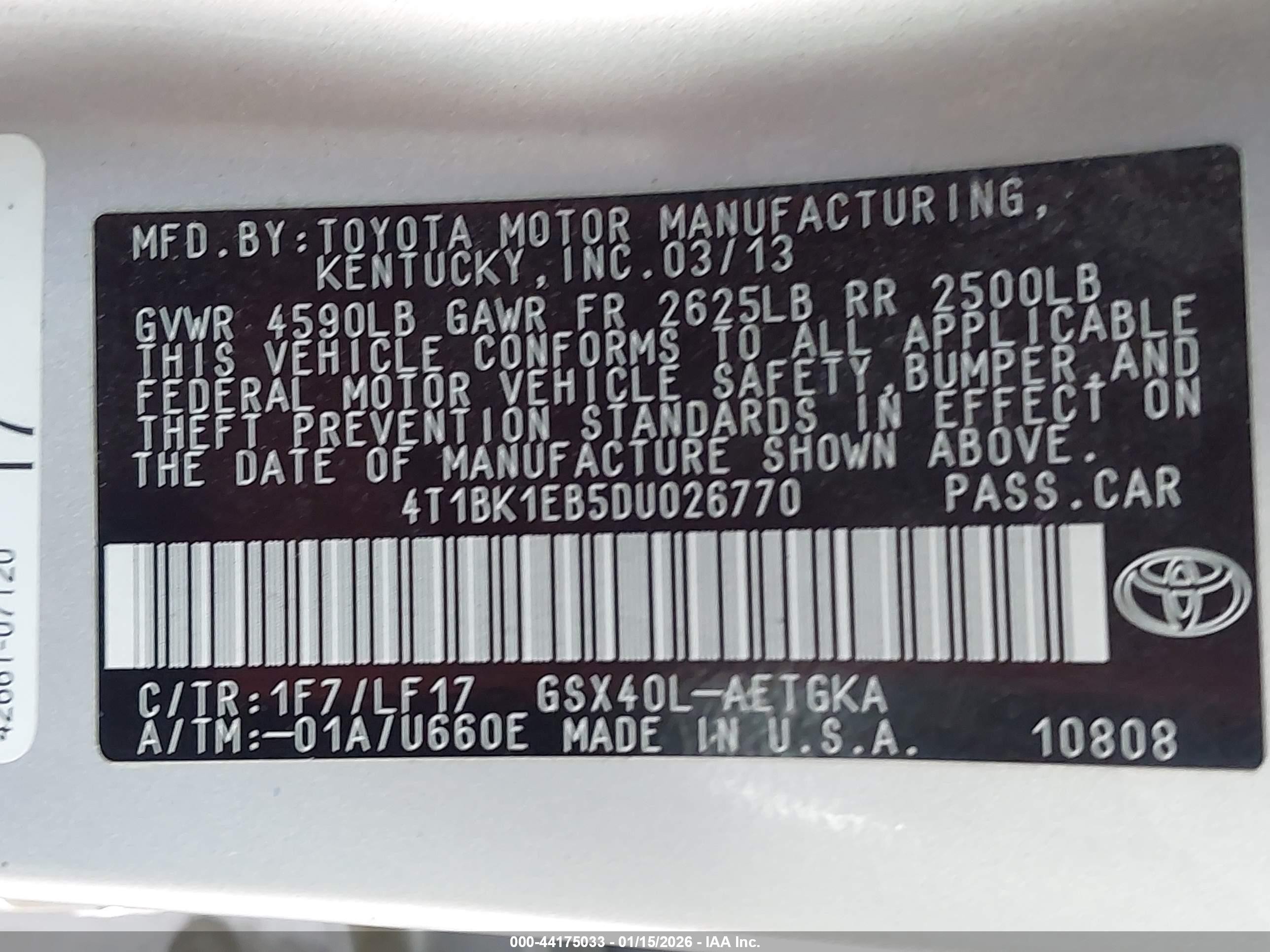 2013 Toyota Avalon Xle Premium Silver vin: 4T1BK1EB5DU026770