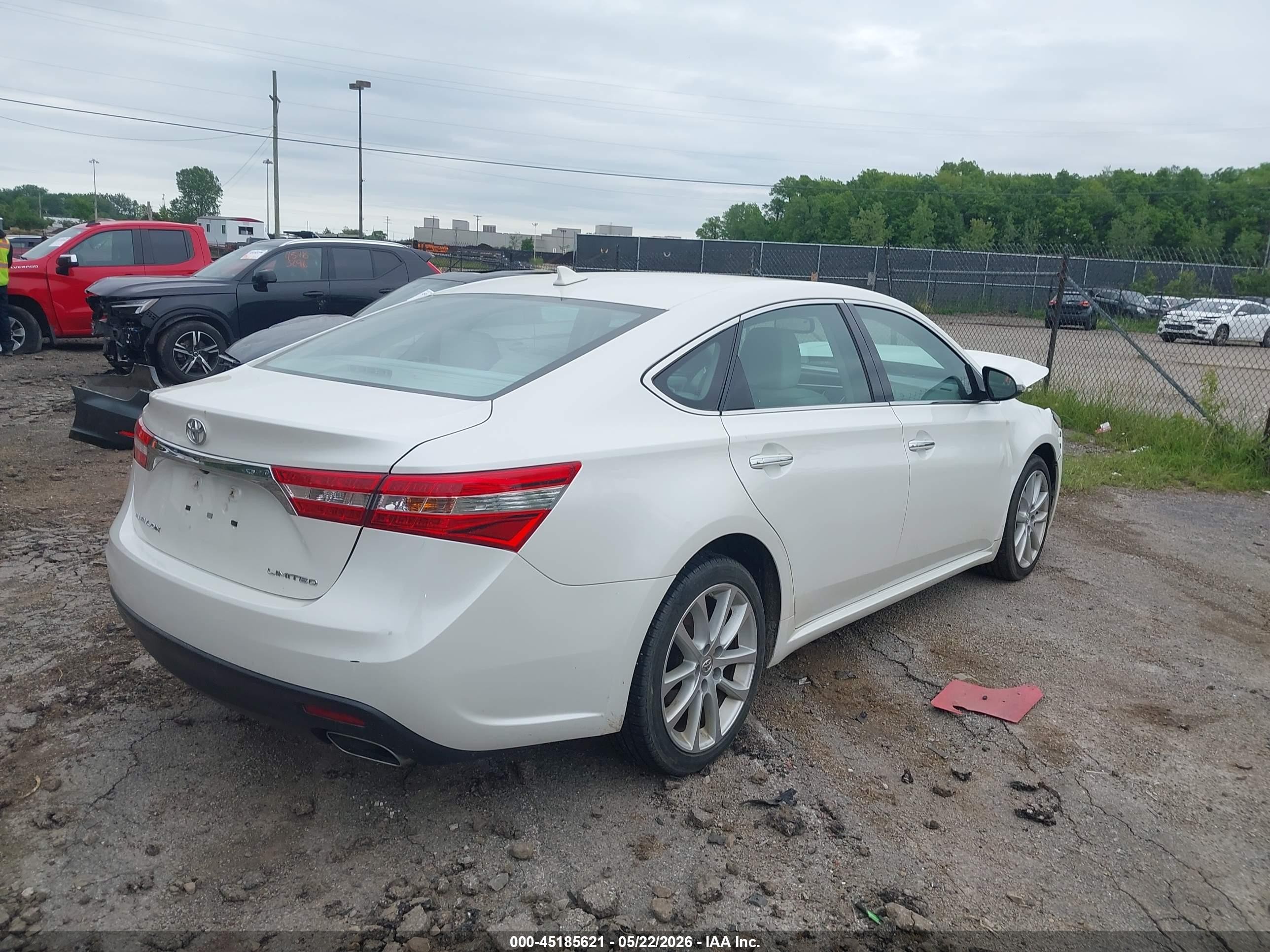 2014 Toyota Avalon Limited White vin: 4T1BK1EB5EU097078