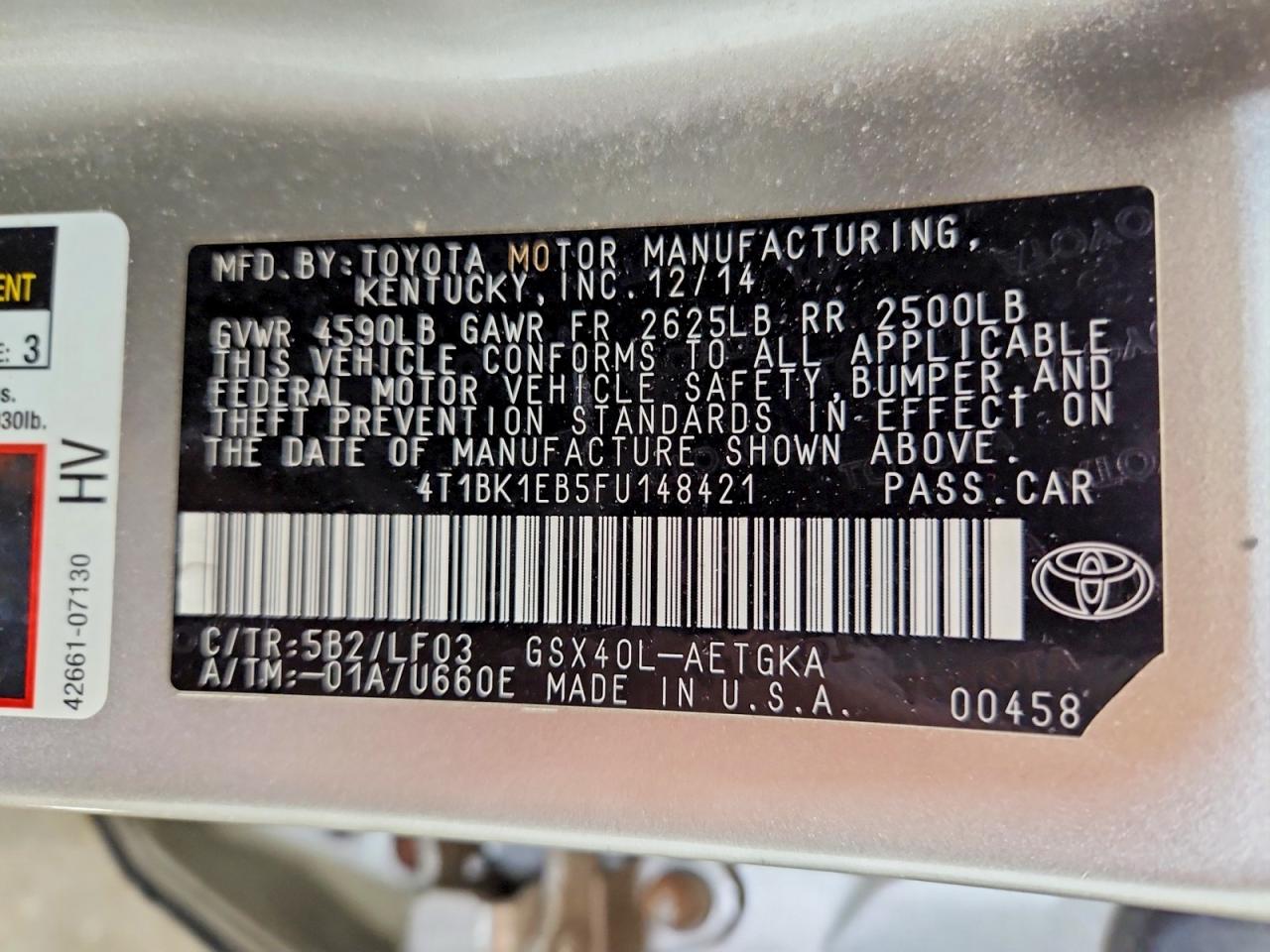2015 Toyota Avalon Xle Premium Beige vin: 4T1BK1EB5FU148421