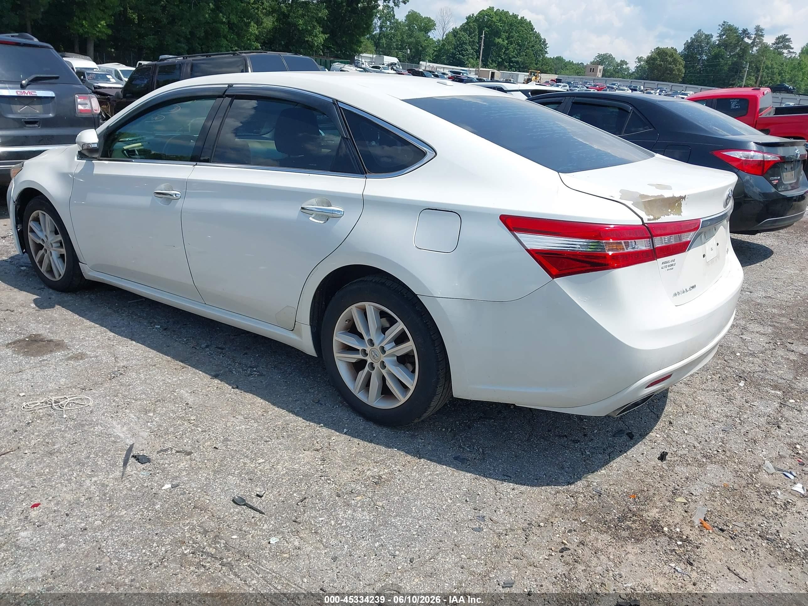 2015 Toyota Avalon Xle White vin: 4T1BK1EB5FU167664