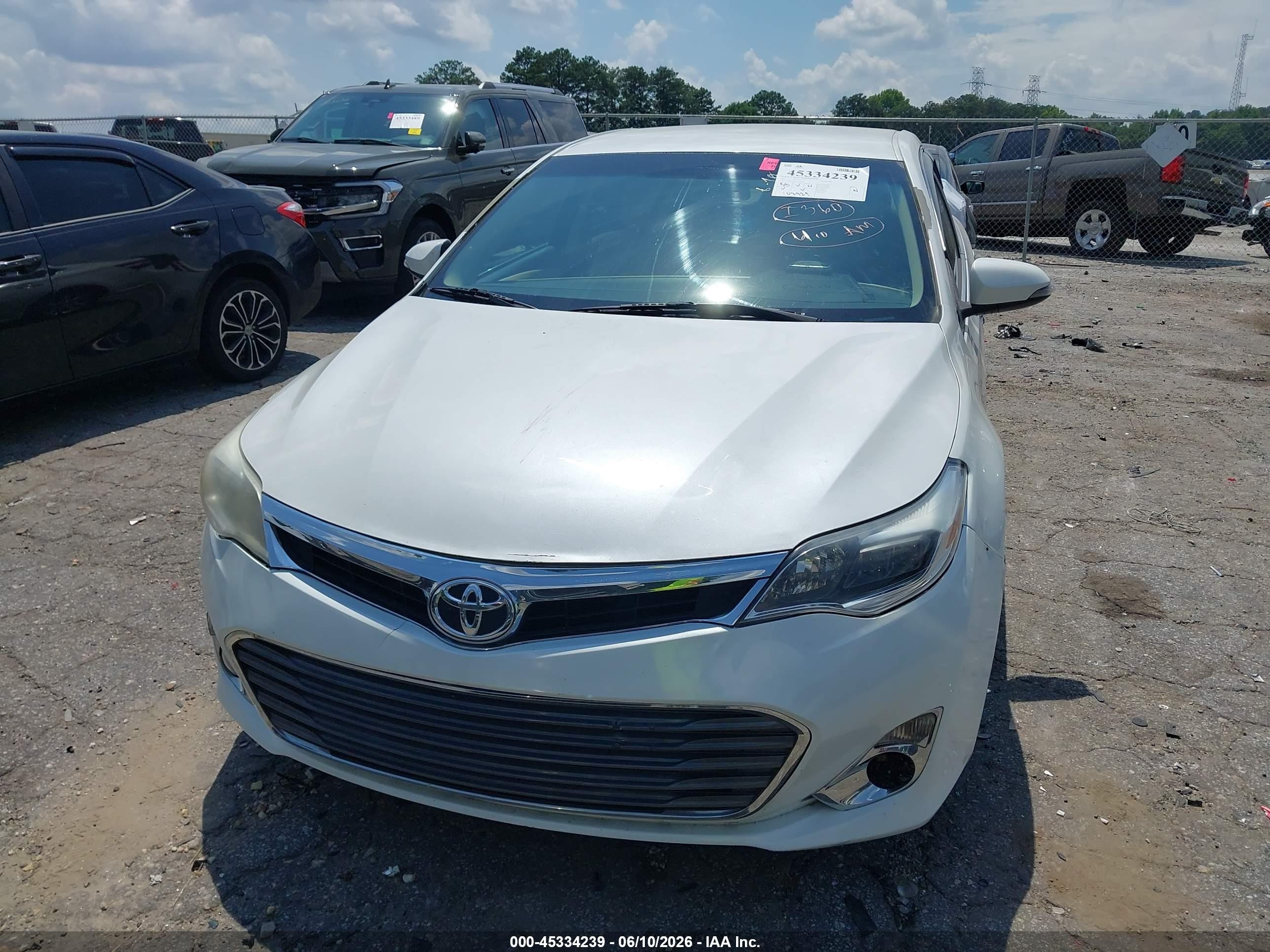 2015 Toyota Avalon Xle White vin: 4T1BK1EB5FU167664