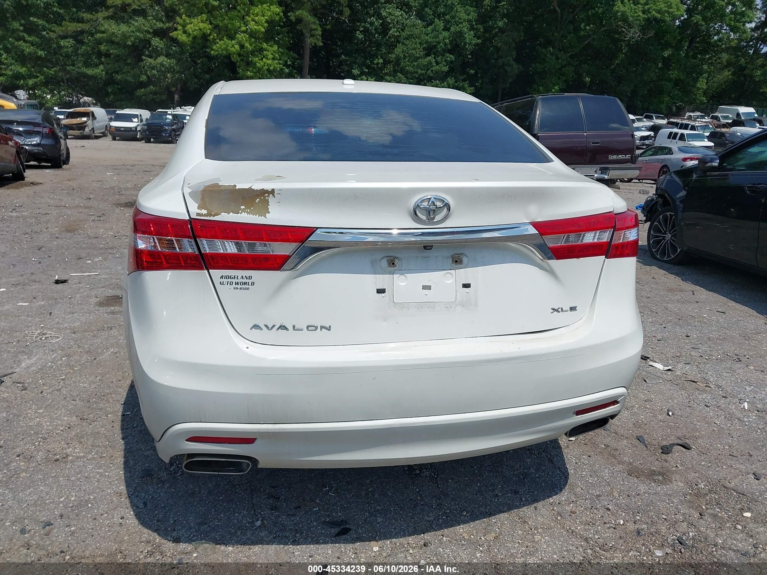 2015 Toyota Avalon Xle White vin: 4T1BK1EB5FU167664