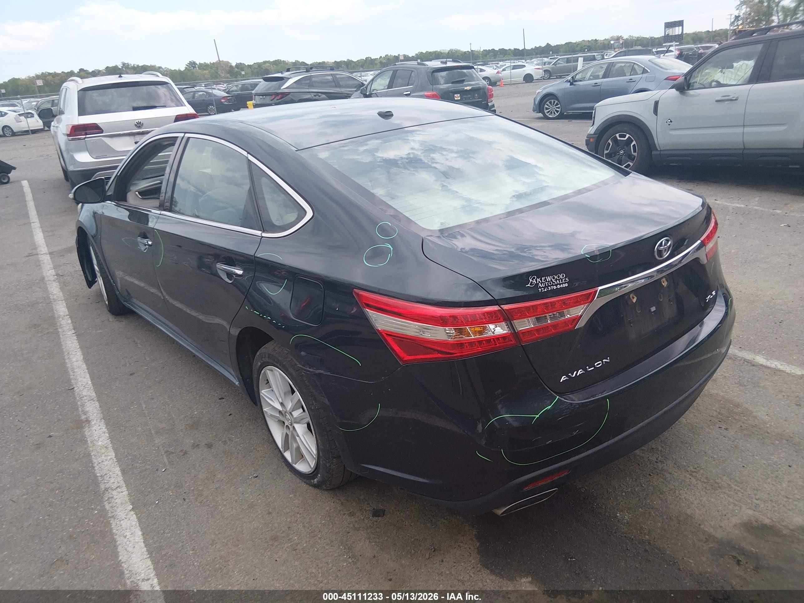 2015 Toyota Avalon Xle Black vin: 4T1BK1EB5FU189177