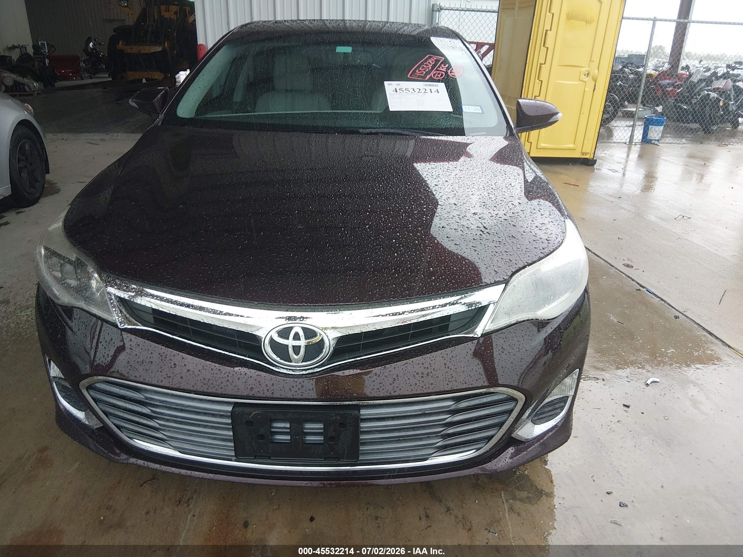2013 Toyota Avalon   Burgundy vin: 4T1BK1EB6DU024834
