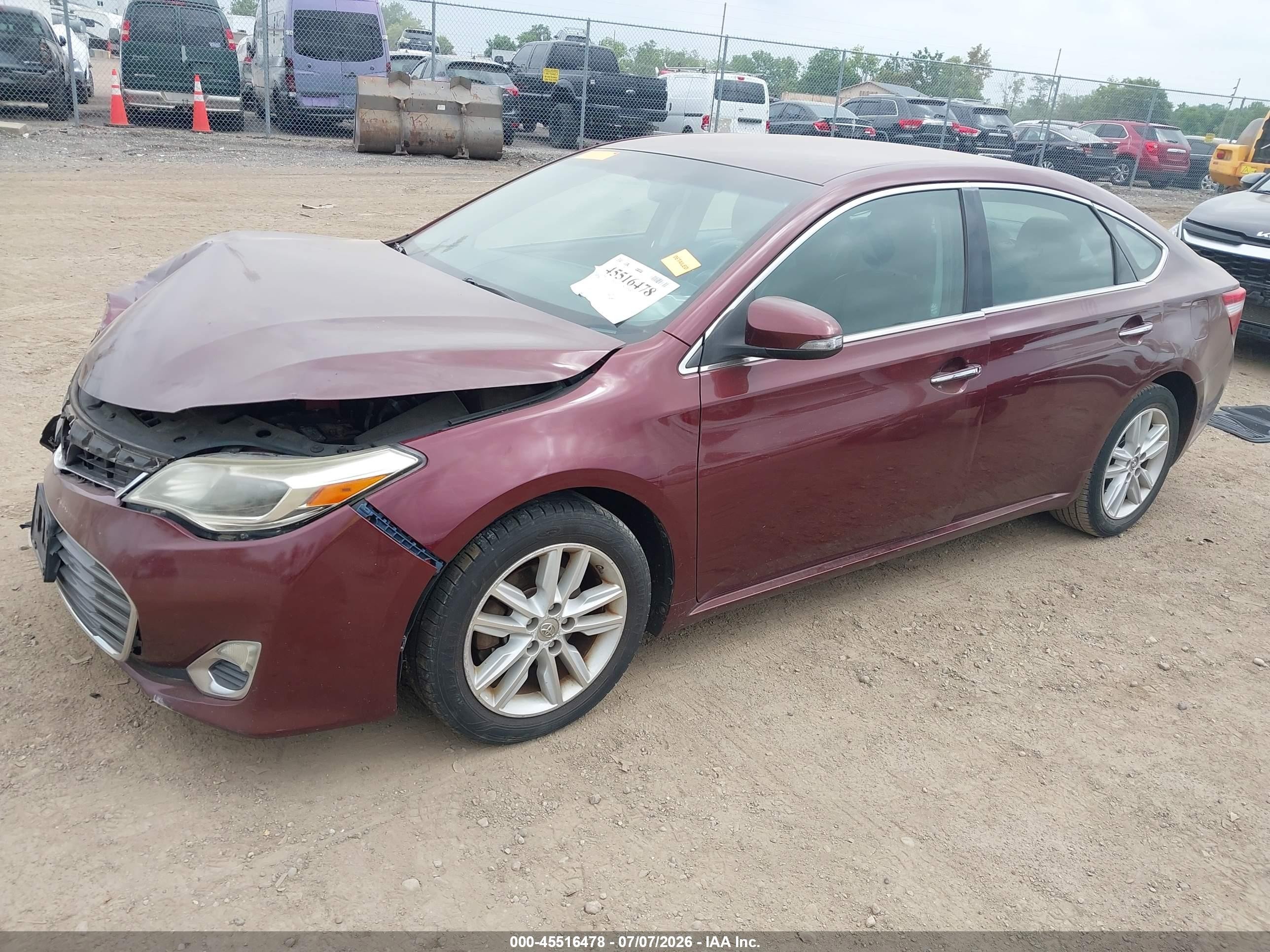 2013 Toyota Avalon Xle Burgundy vin: 4T1BK1EB6DU035655